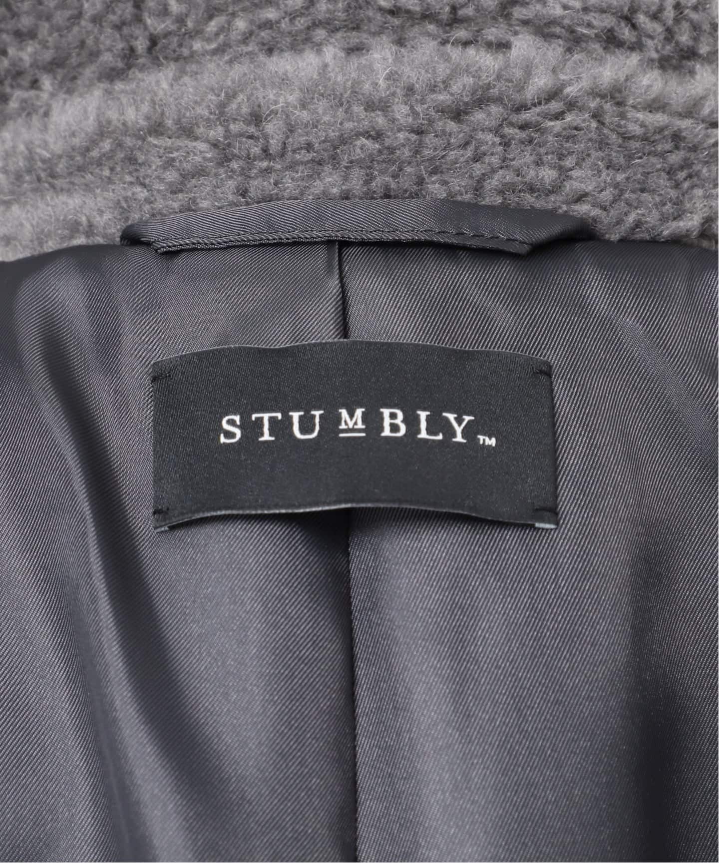 別注【STUMBLY /スタンブリー】 BIG SILHOUETTE PEA JA：コート（ボア