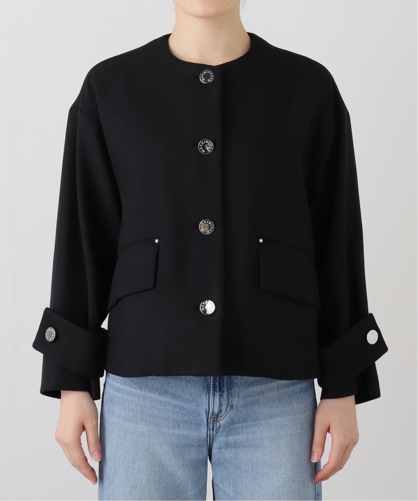 【新品】MBスタンダード　ノーカラージャケット　ブラック　M MBスタンダード ノーカラージャケット | MB -there is a reason