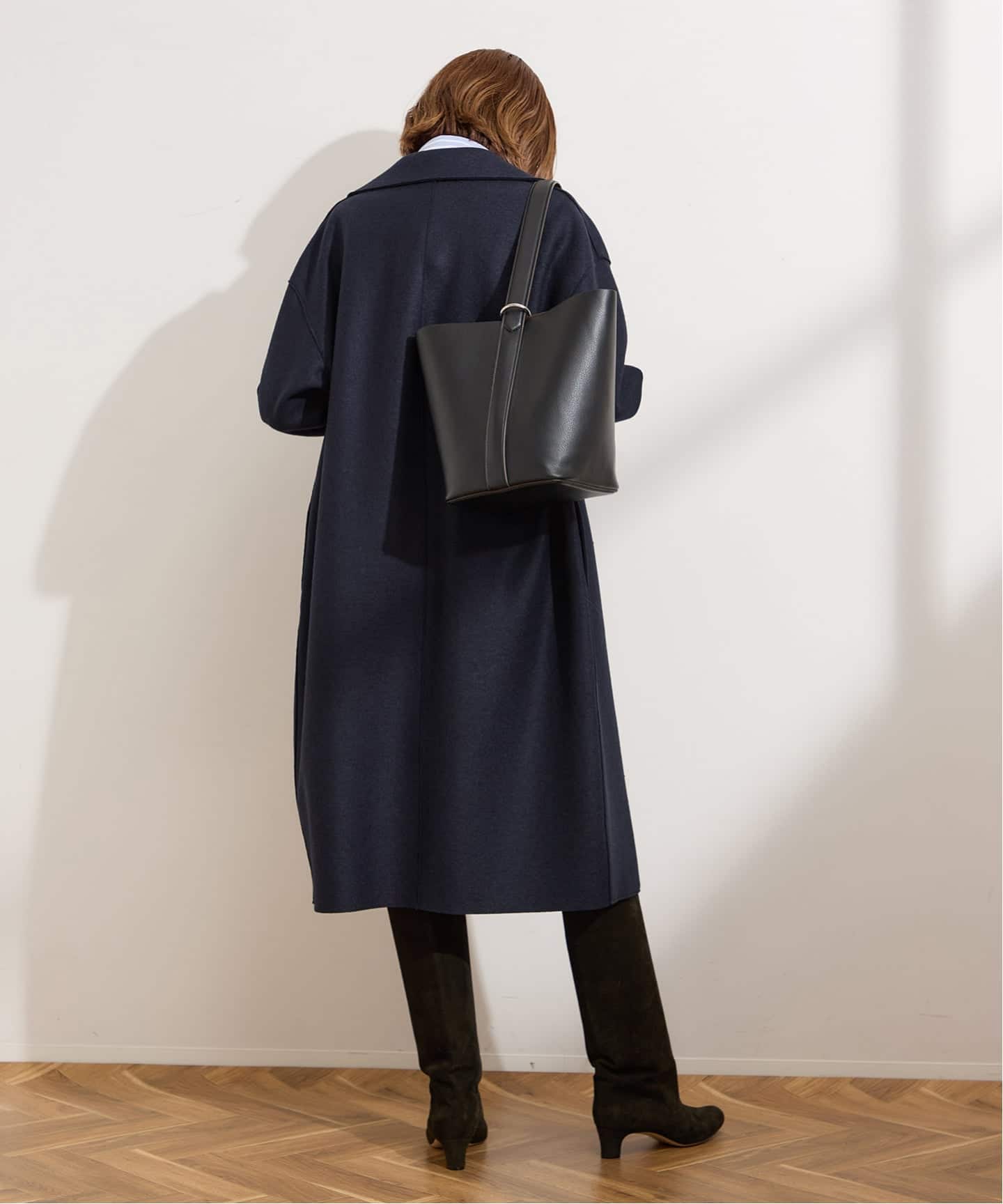 別注【HARRIS WHARF LONDON】Women dropped shoulder d.b co：コート