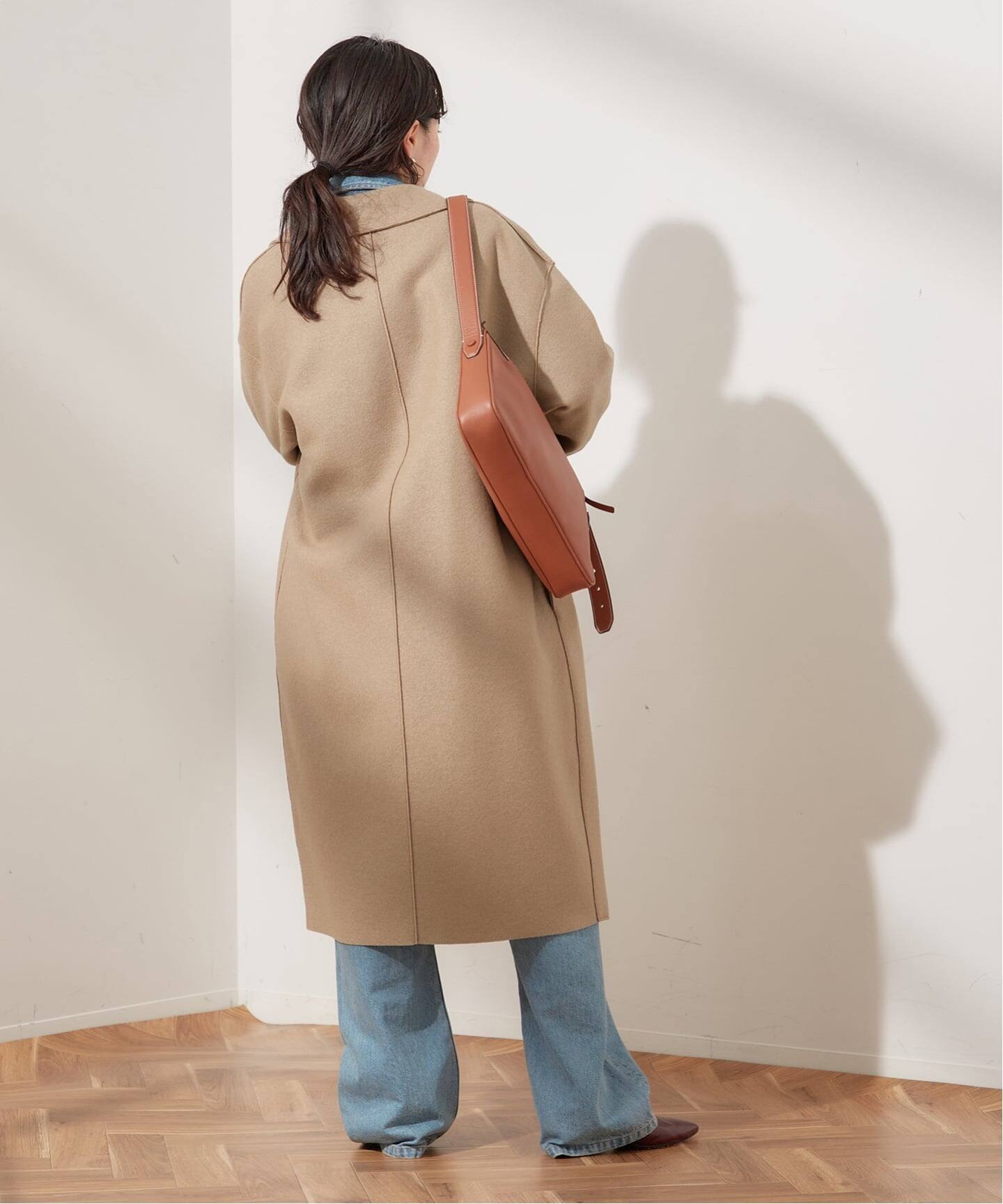 別注【HARRIS WHARF LONDON】Women dropped shoulder d.b co：コート 