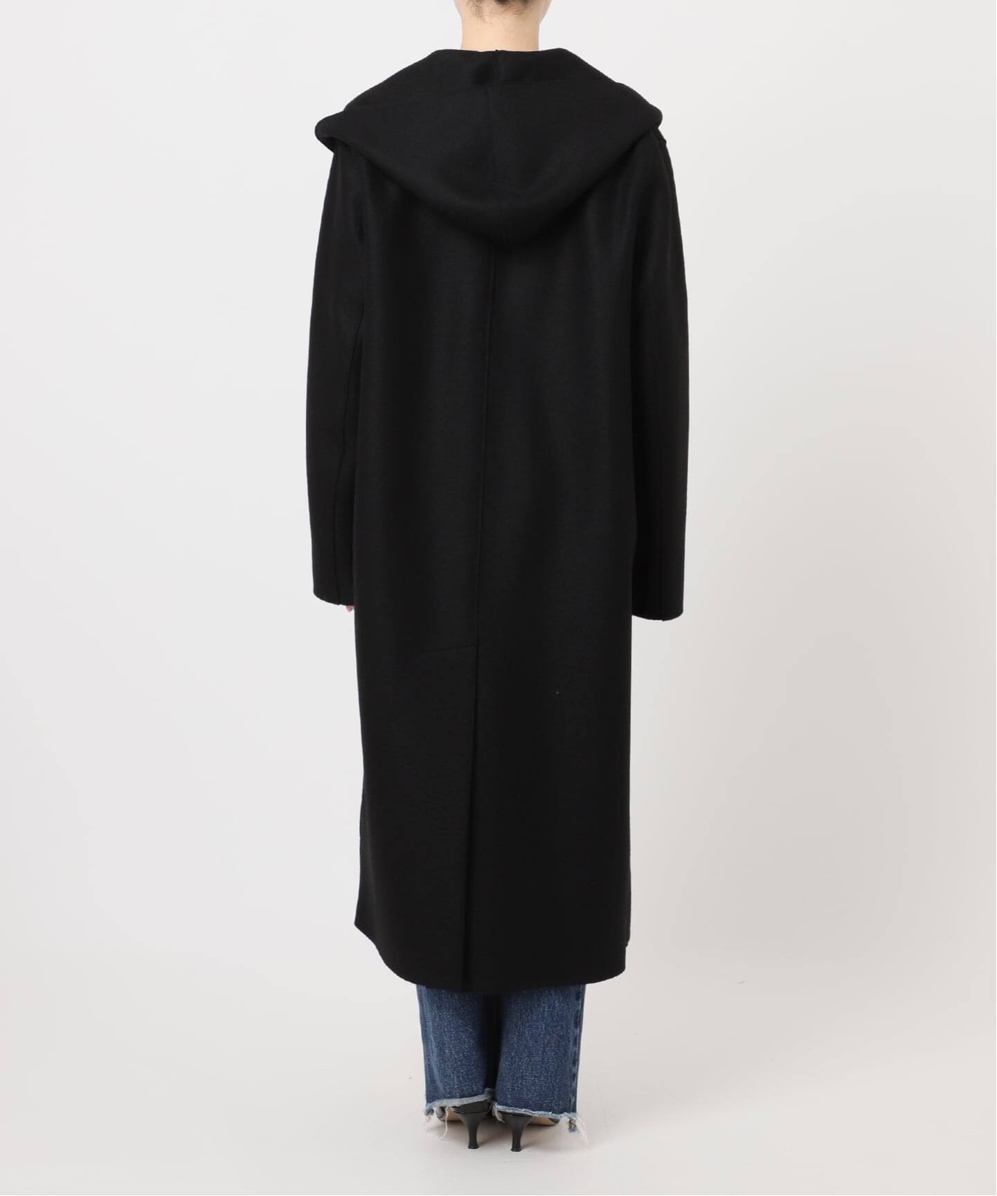 予約》別注【HARRIS WHARF LONDON】Women hooded coat pressed