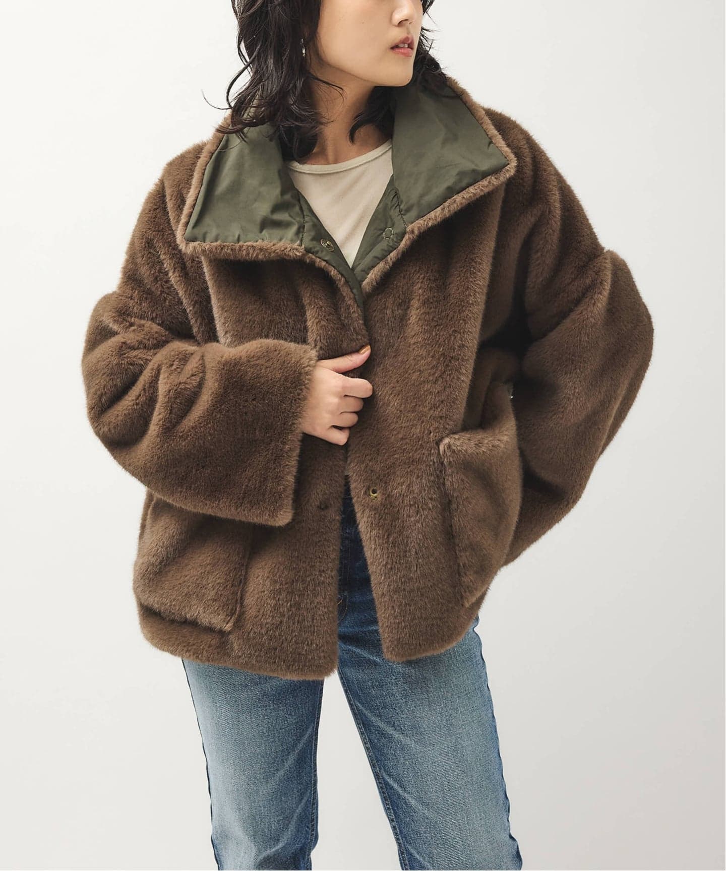 COLLECTION PRIVEE？】 WOMAN ECO-FUR JACKET：ジャケット（その他