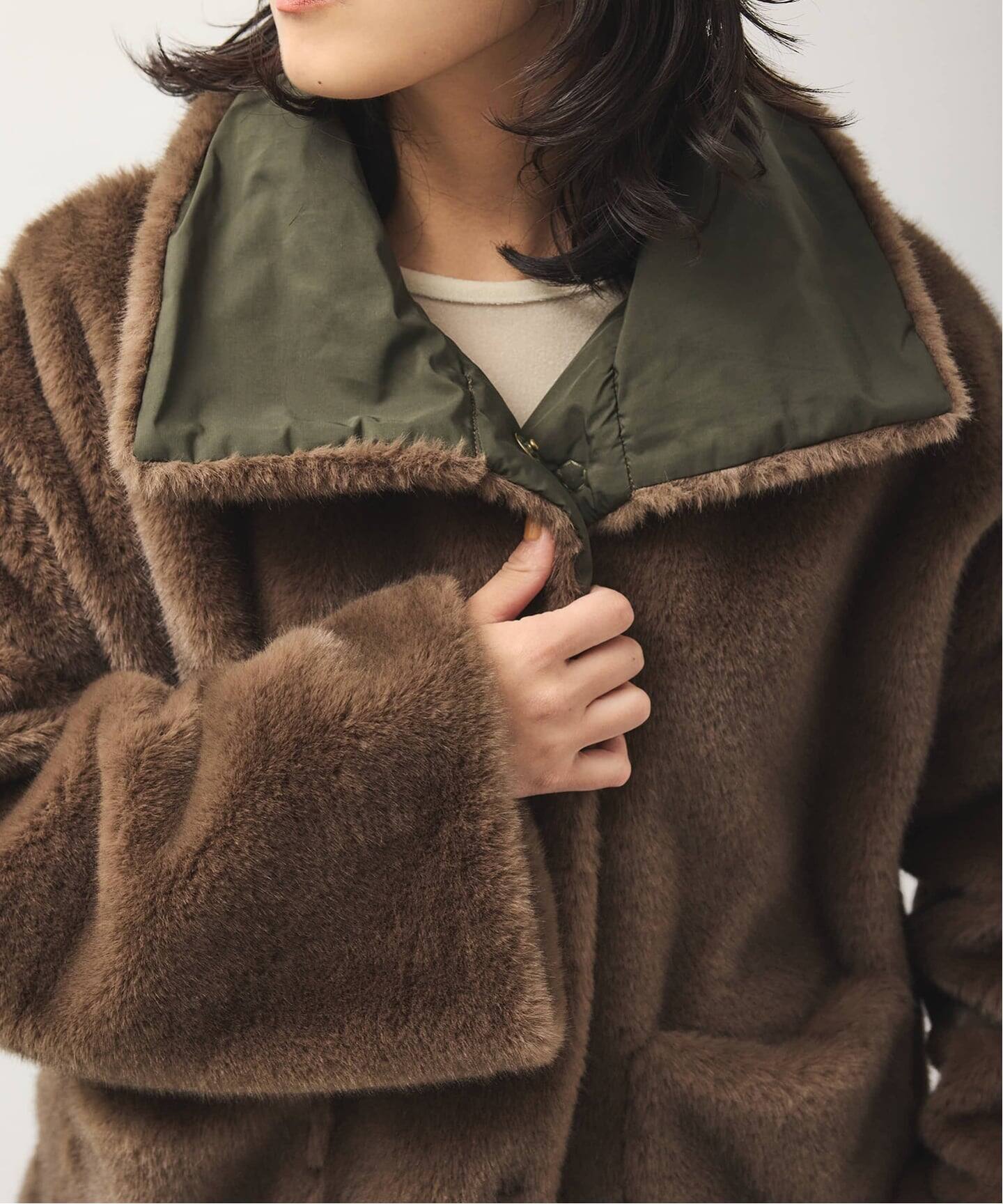 COLLECTION PRIVEE？】 WOMAN ECO-FUR JACKET：ジャケット（その他