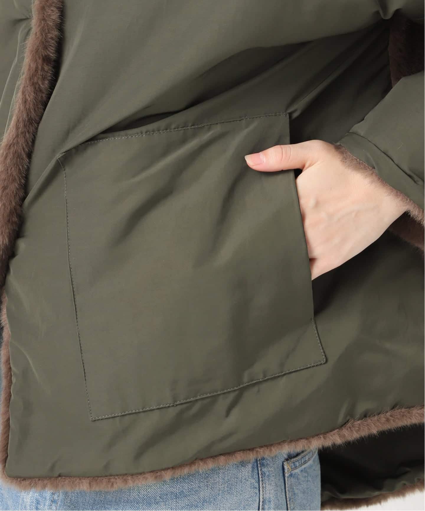 COLLECTION PRIVEE？】 WOMAN ECO-FUR JACKET：ジャケット（その他
