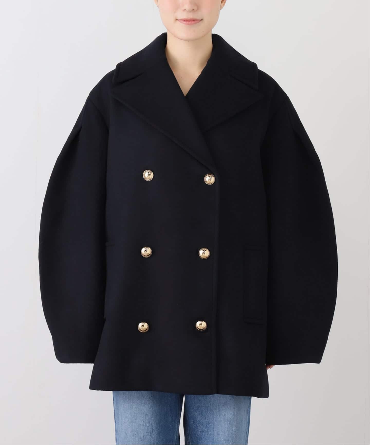 GANNI/ガニー】Peacoat Wool Midi Coat：Pコート（ピーコート