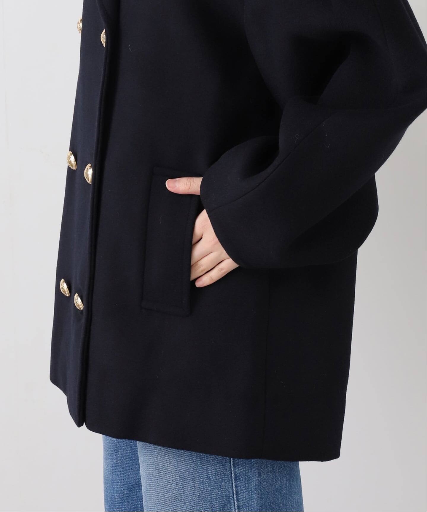 GANNI/ガニー】Peacoat Wool Midi Coat：Pコート（ピーコート