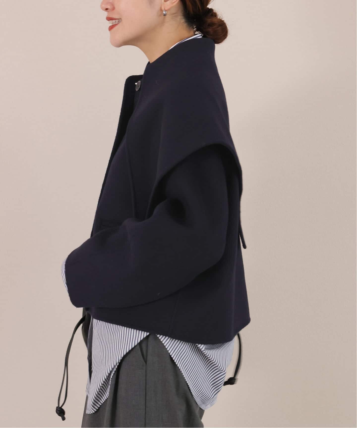 JOURNAL STANDARD Hamilton Rever ショートコート Hamilton Rever ショートコート（ノーカラーコート）｜JOURNAL