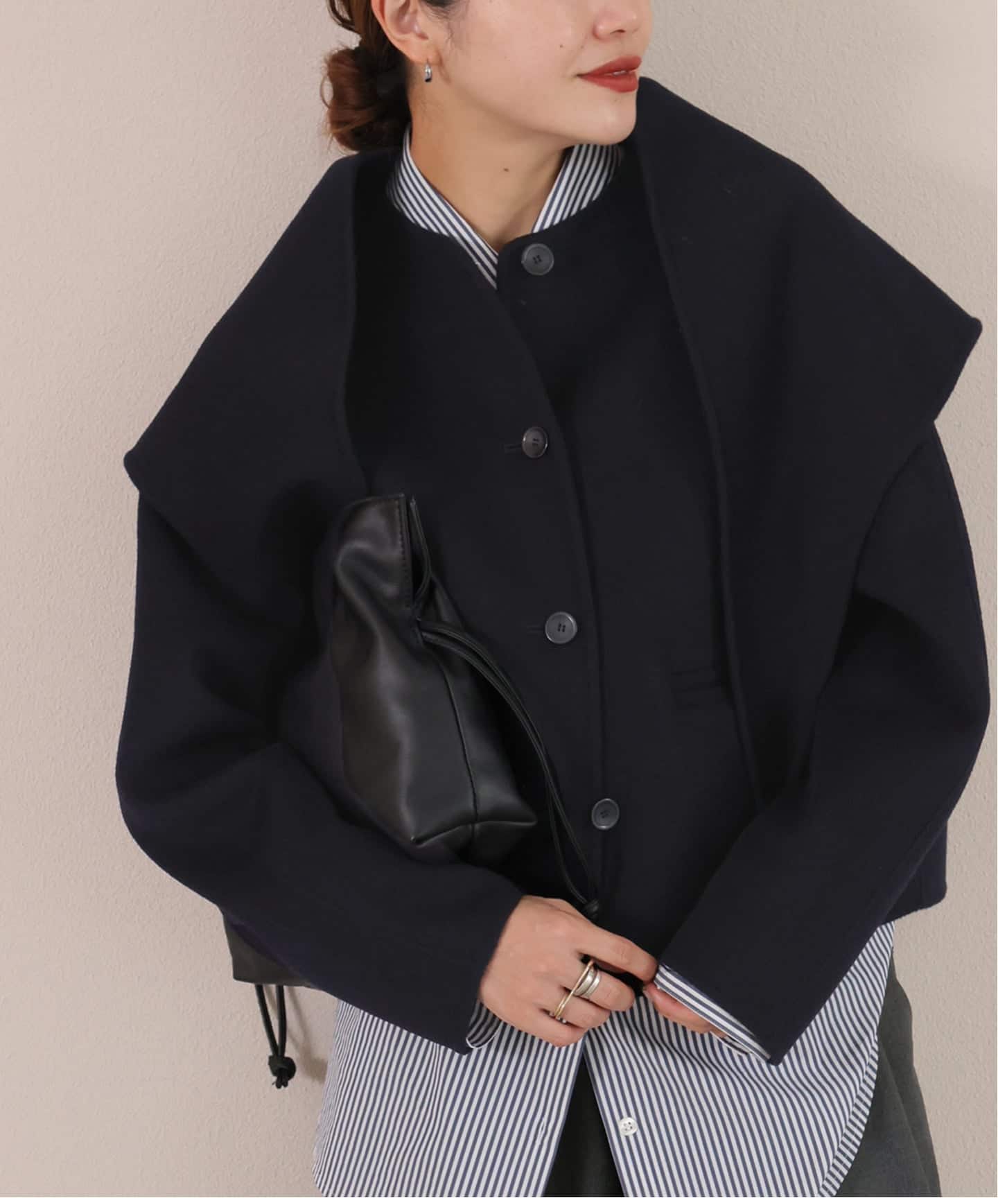 JOURNAL STANDARD Hamilton Rever ショートコート Hamilton Rever ショートコート（ノーカラーコート）｜JOURNAL