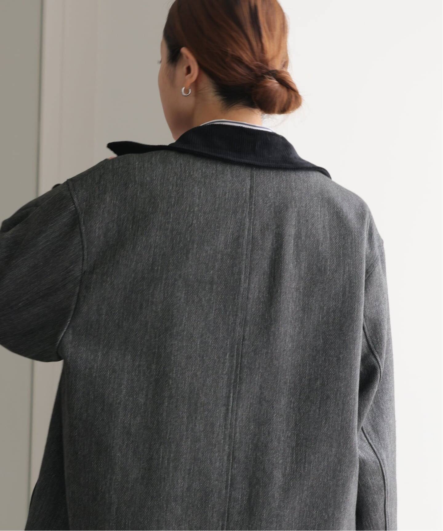 美品　ジャーナルスタンダード　ブラック　コート36 完全受注生産】SO two-sided バルカラーコート（ステンカラー