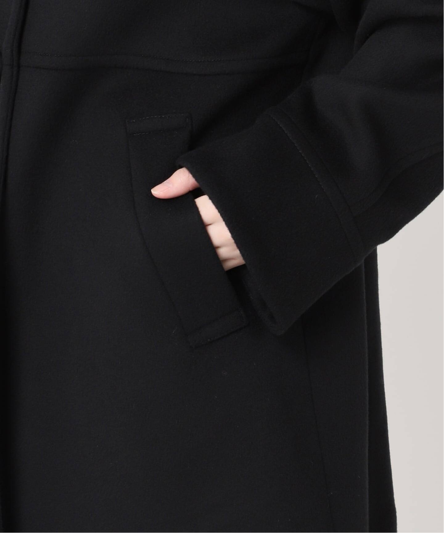 美品 ジャーナルスタンダード スーパー140ウール100ミドル丈テーラーコート スーパー140ビーバーノーカラーミドルコート（ノーカラーコート