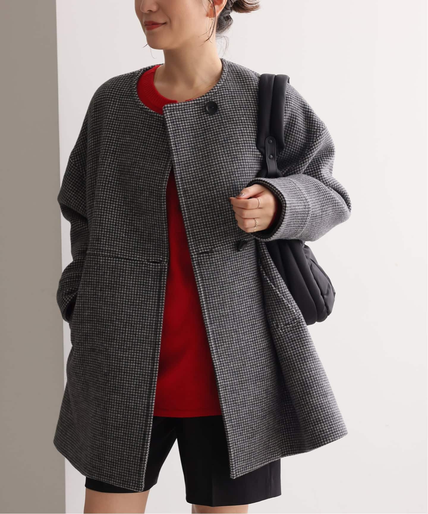 ジャーナルスタンダードスーパー140ビーバーノーカラーミドルコート 追加2》スーパー140ビーバーノーカラーミドルコート（ノーカラーコート