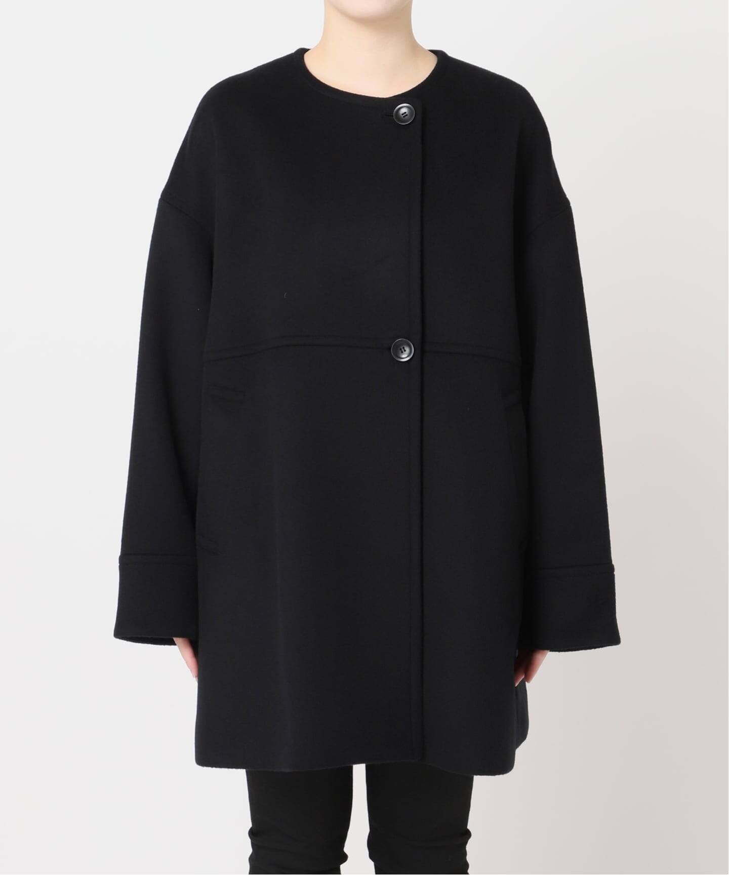 追加2》スーパー140ビーバーノーカラーミドルコート（ノーカラーコート