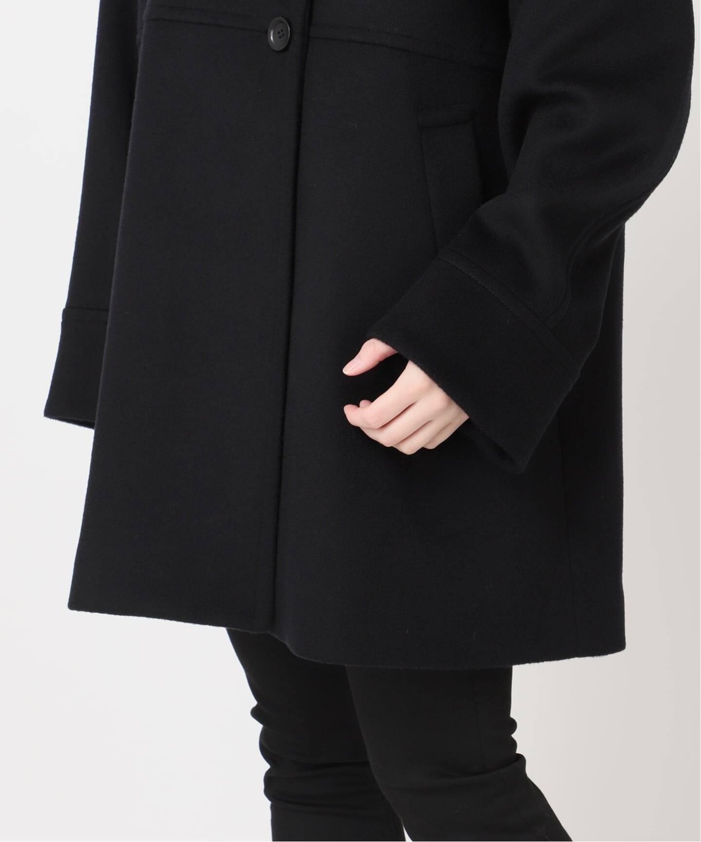 追加2》スーパー140ビーバーノーカラーミドルコート（ノーカラーコート