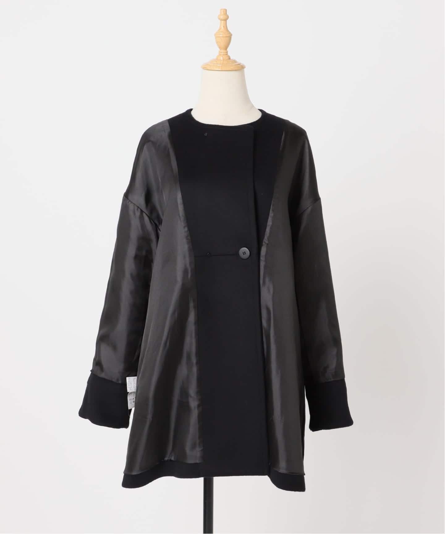 追加2》スーパー140ビーバーノーカラーミドルコート（ノーカラーコート