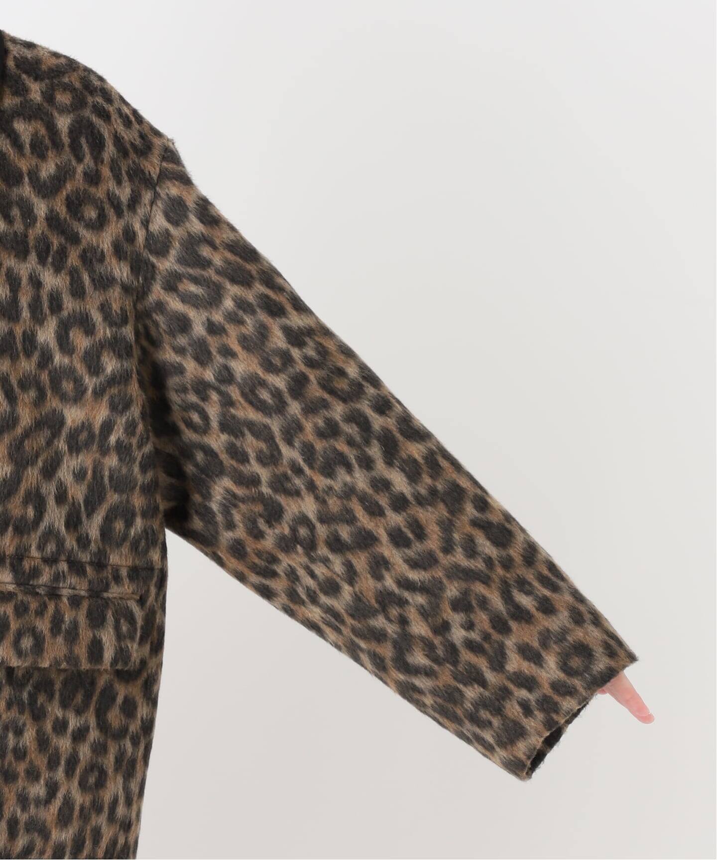 【新品・タグ付き・完売品】Bellandi レオパードコート　2WAY 付け襟 ショップ 【新品・タグ付き・完売品】Bellandi レオパードコート 2WAY