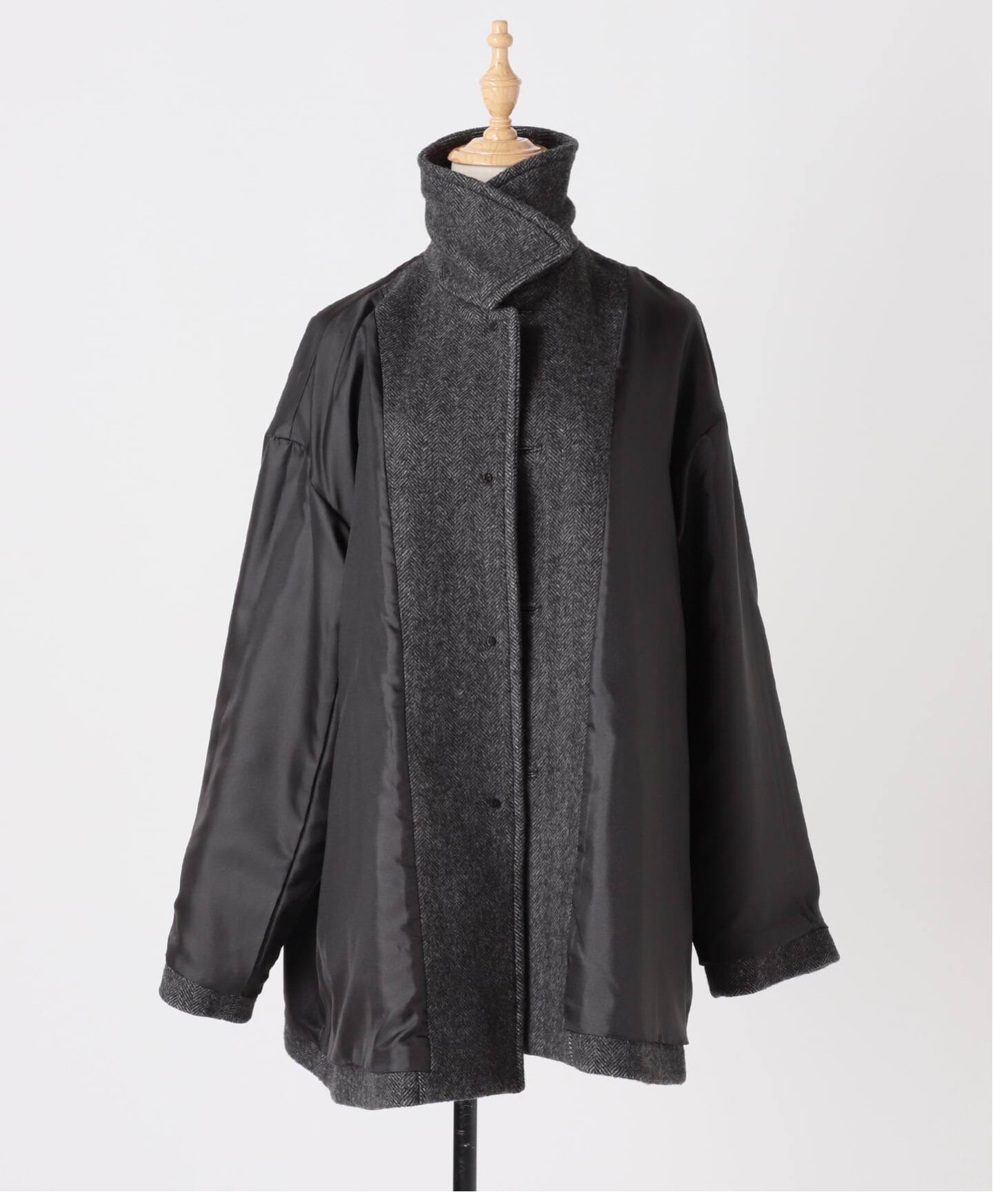 ジャーナルスタンダード（JOURNAL STANDARD）/MANTECO ヘリンボン フレアバルカラーコート MANTECO ヘリンボン フレアバルカラーコート（ステンカラーコート