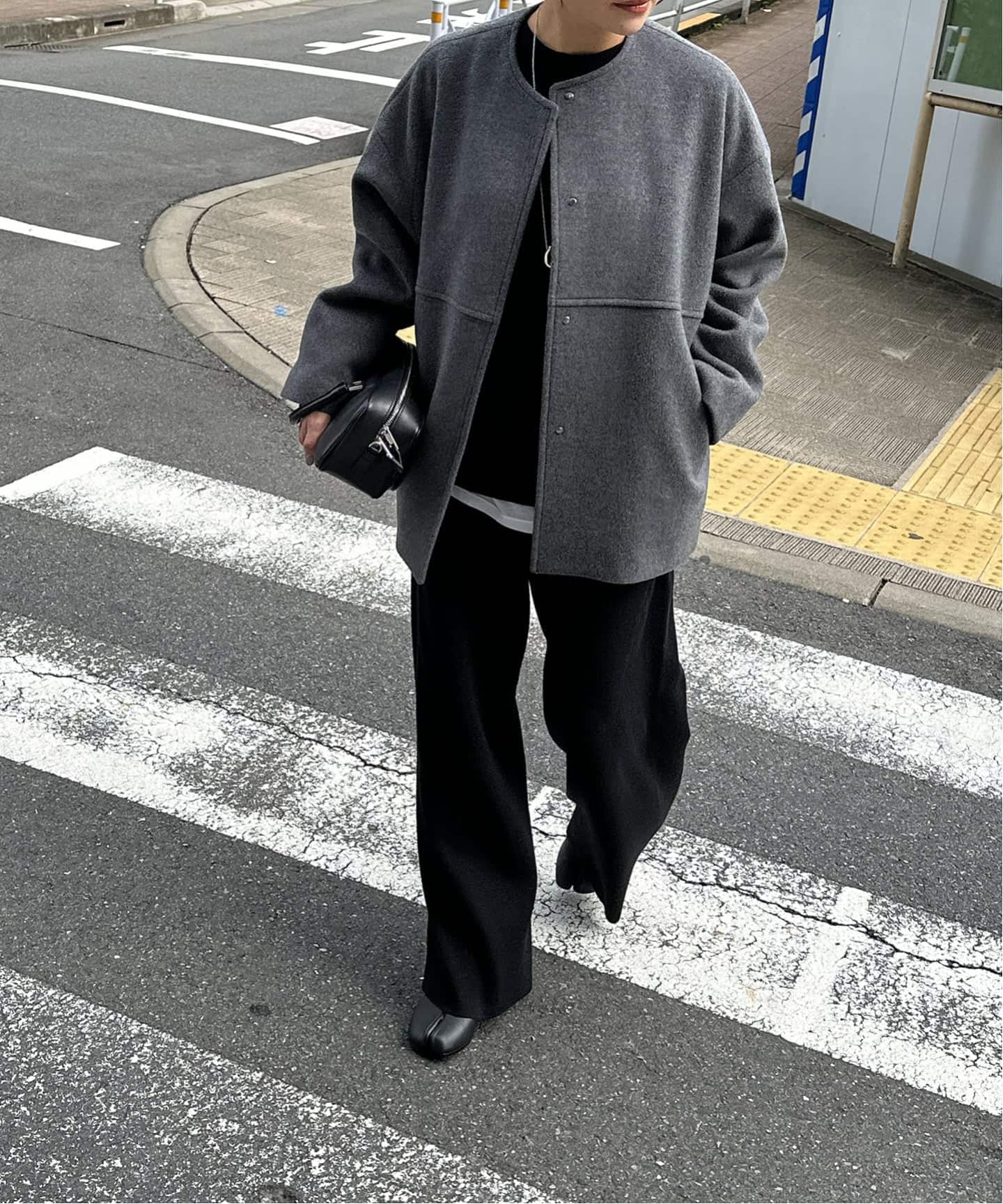 ジャーナルスタンダード スーパー140ビーバーノーカラーショートコート M JOURNAL STANDARD コート アウター 「追加2」スーパー140ビーバーノー