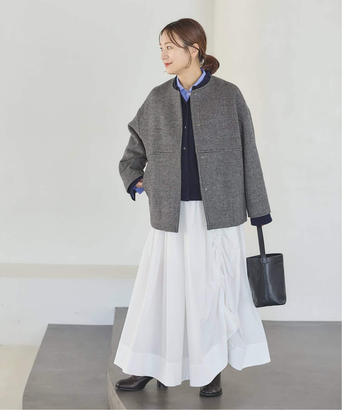 追加3》スーパー140ビーバーノーカラーショートコート（ノーカラー