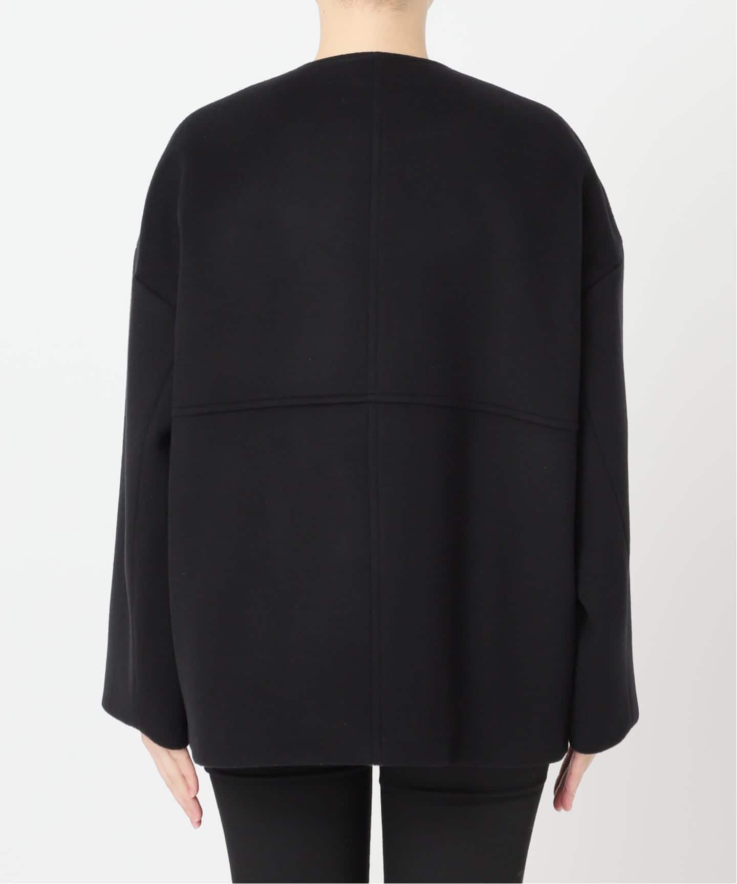 追加3》スーパー140ビーバーノーカラーショートコート（ノーカラー