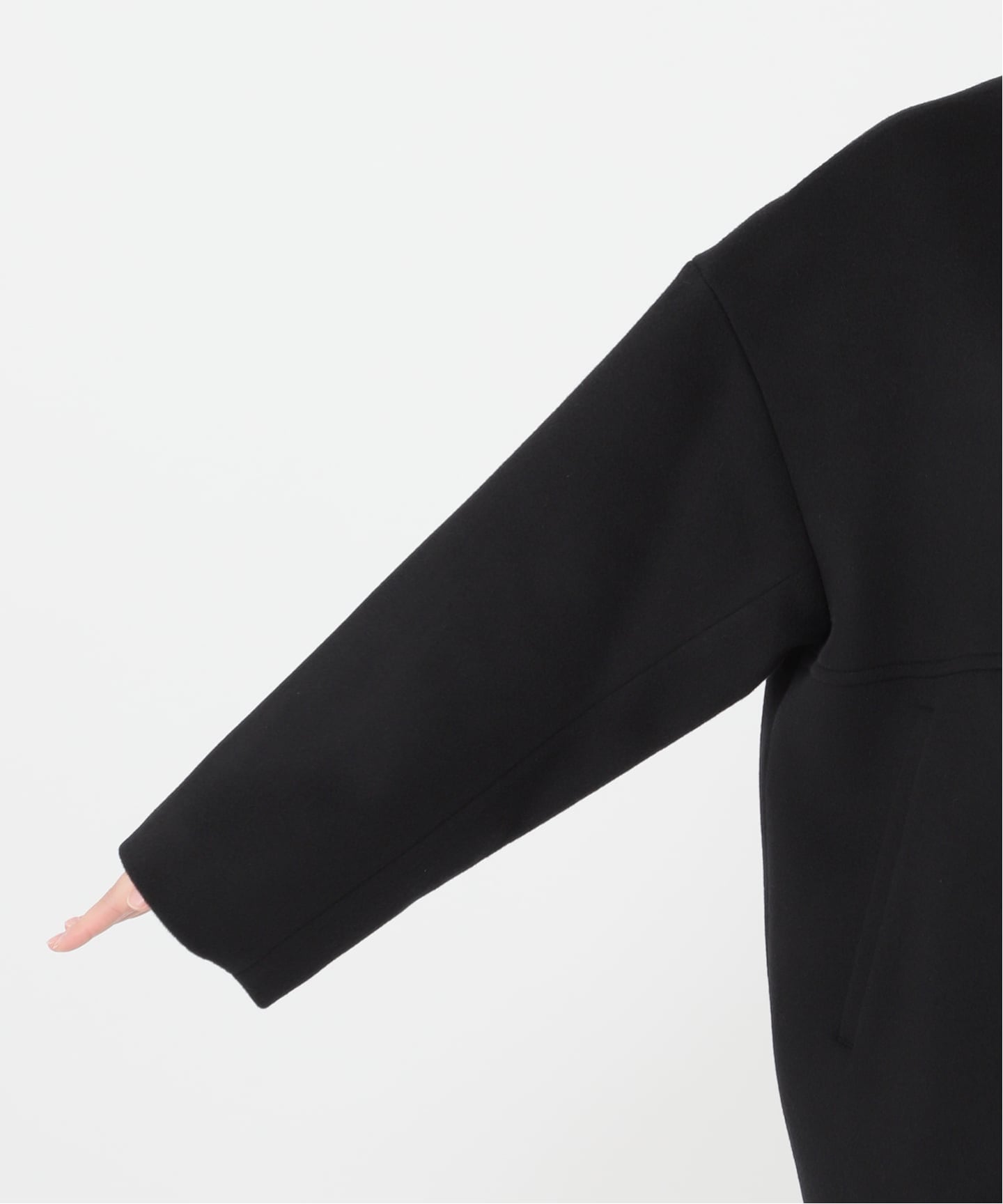 追加3》スーパー140ビーバーノーカラーショートコート（ノーカラー