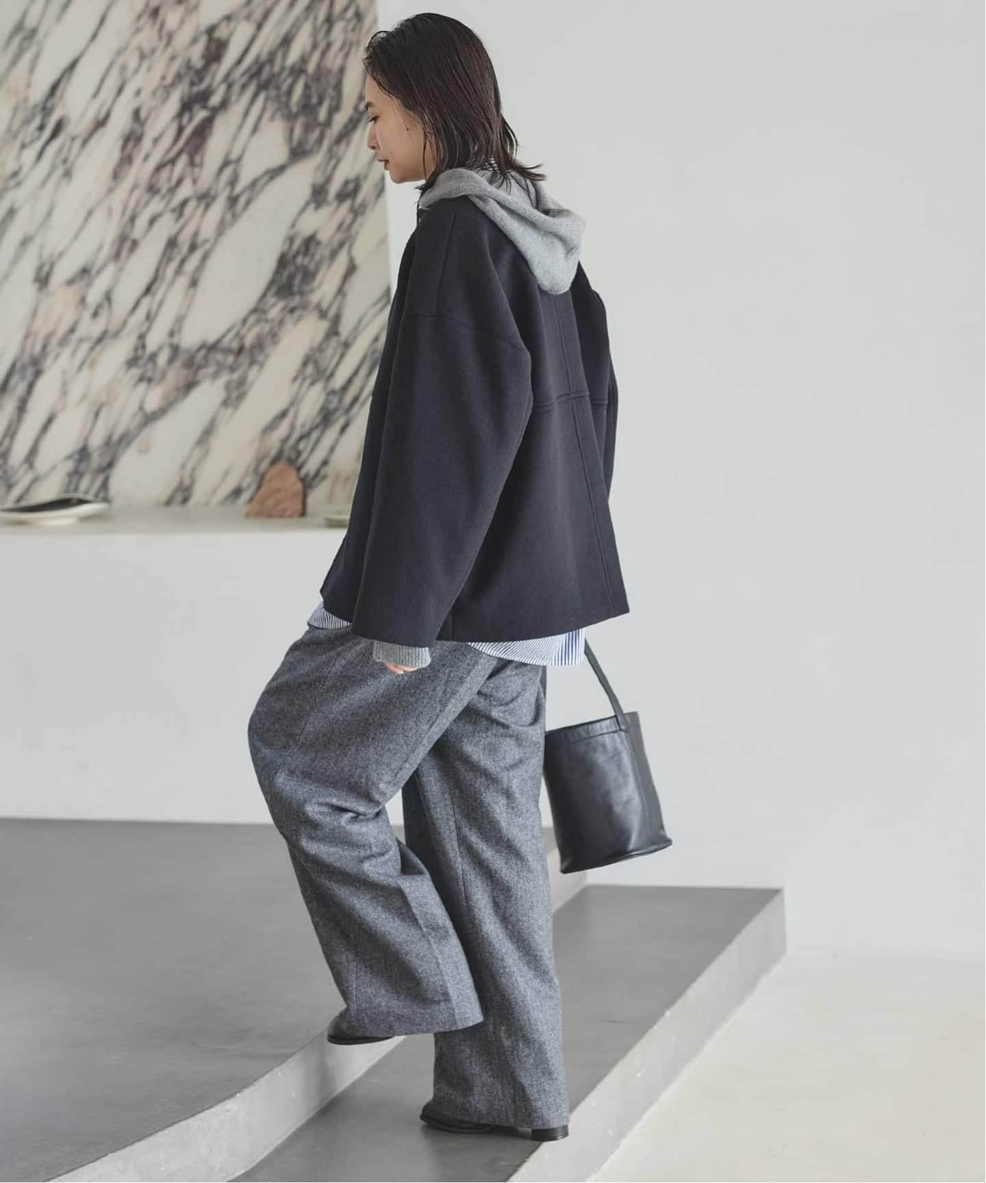 追加予約4》スーパー140ビーバーノーカラーショートコート（ノーカラー