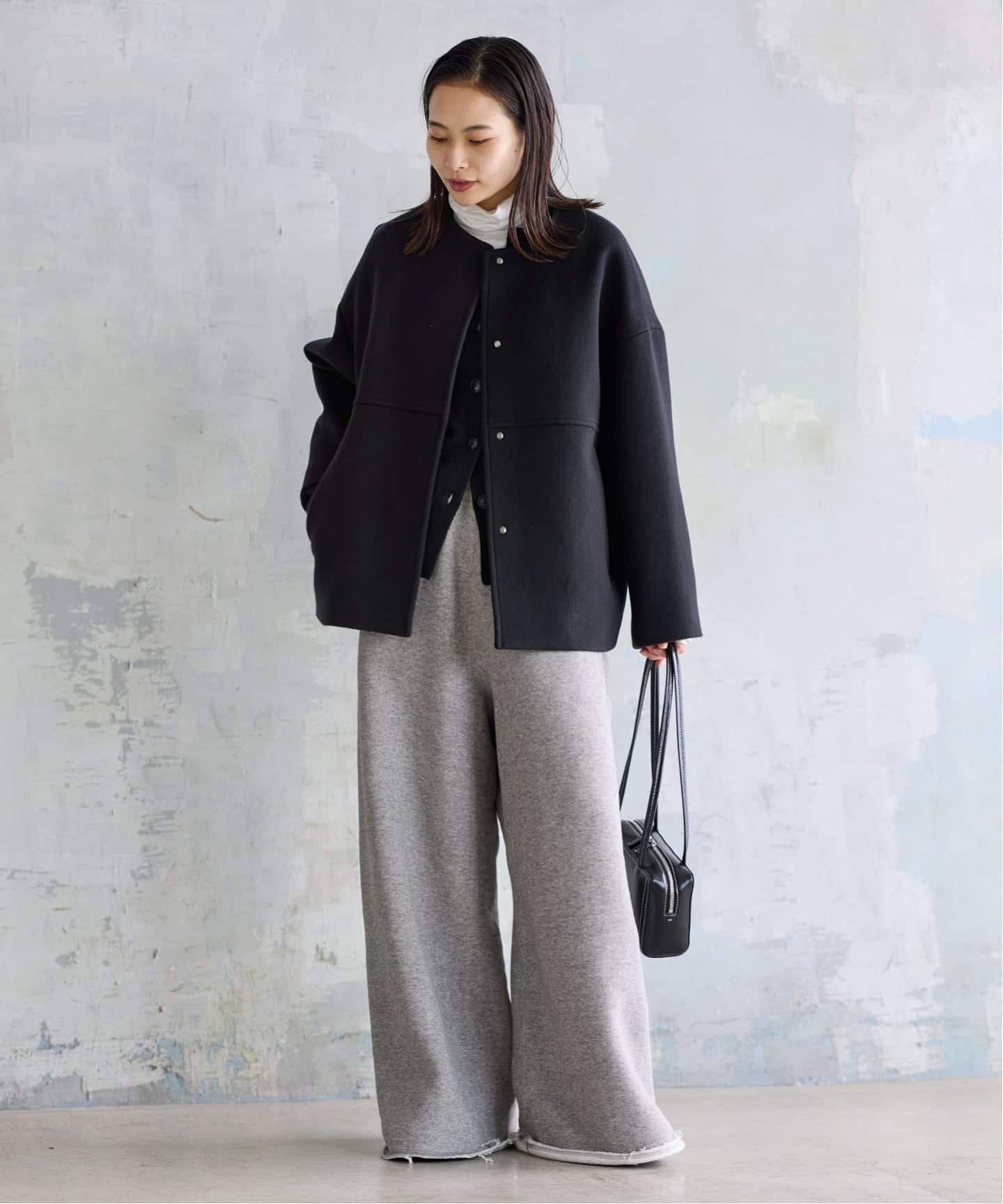 追加4》スーパー140ビーバーノーカラーショートコート（ノーカラー