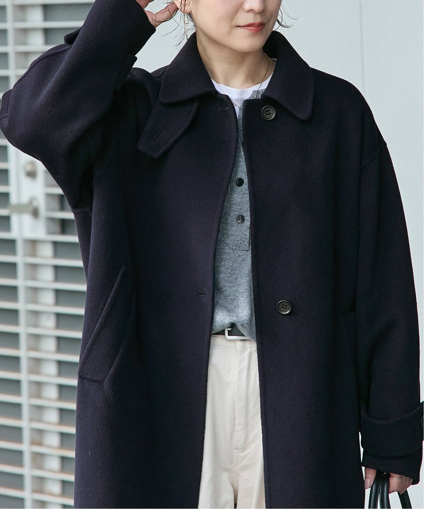 ヤクウールリバーバルカラーコート（ステンカラーコート）｜JOURNAL