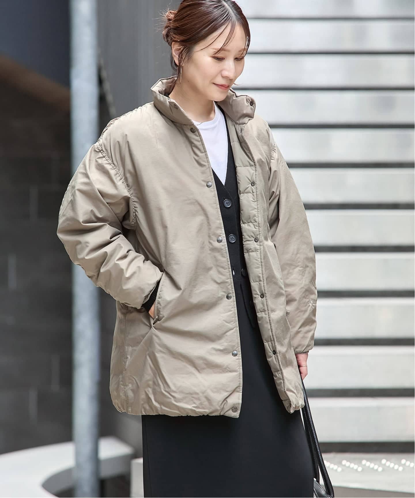【極美品】JOURNAL STANDARD ロングアウター ベージュ 36 NALYAスタンドロングコート（その他ブルゾン／アウター