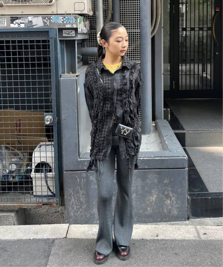 OPEN YY / オープンワイワイ】CRINKLED RUFFLE SHIRT YY253ST004 