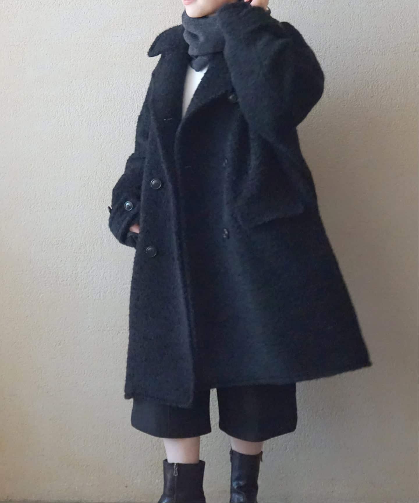 p*4様 値下 超美品 ジャーナルスタンダード フード付コート 黒