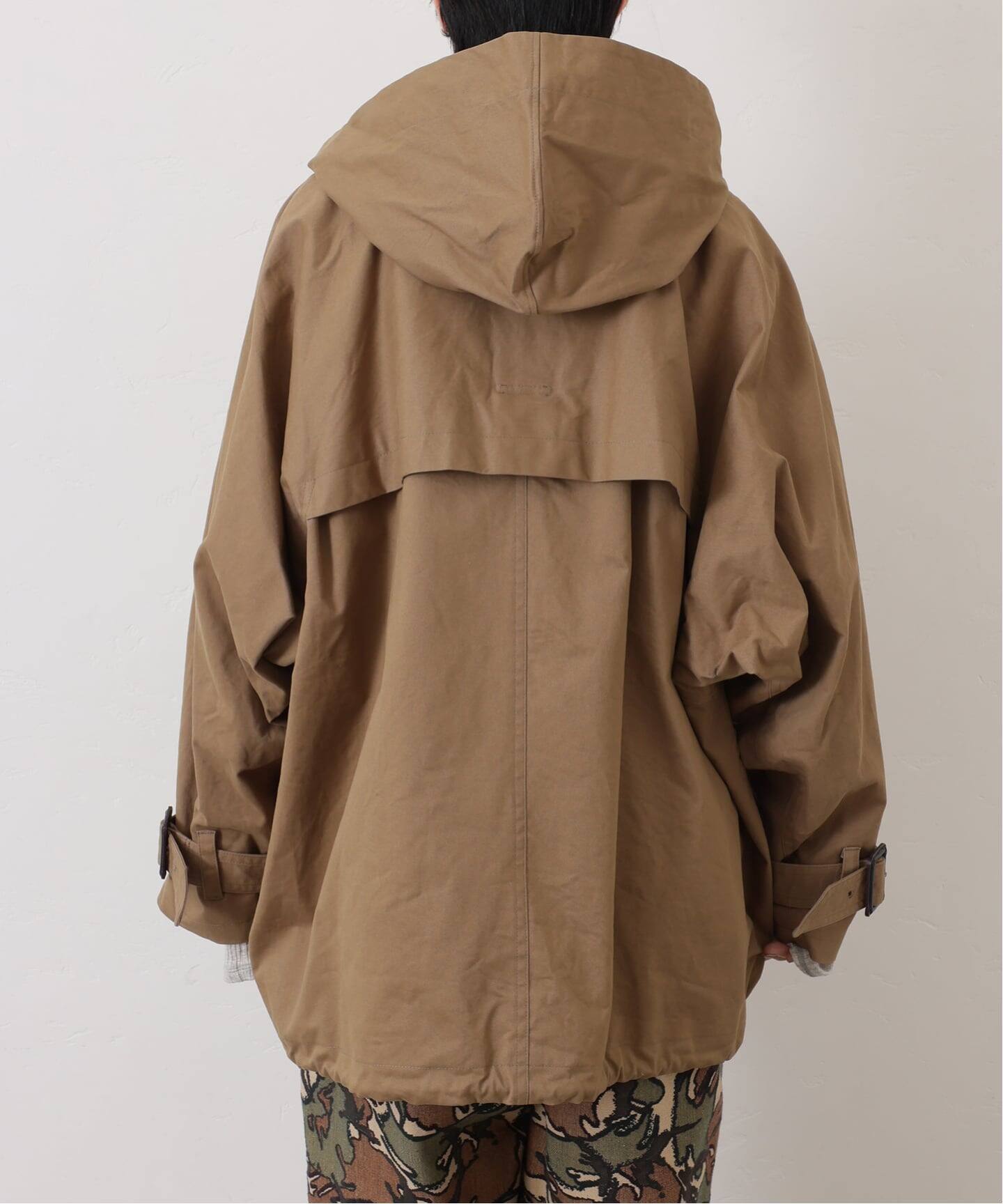 コットンチノストレッチハーフコート（フードコート）｜journal