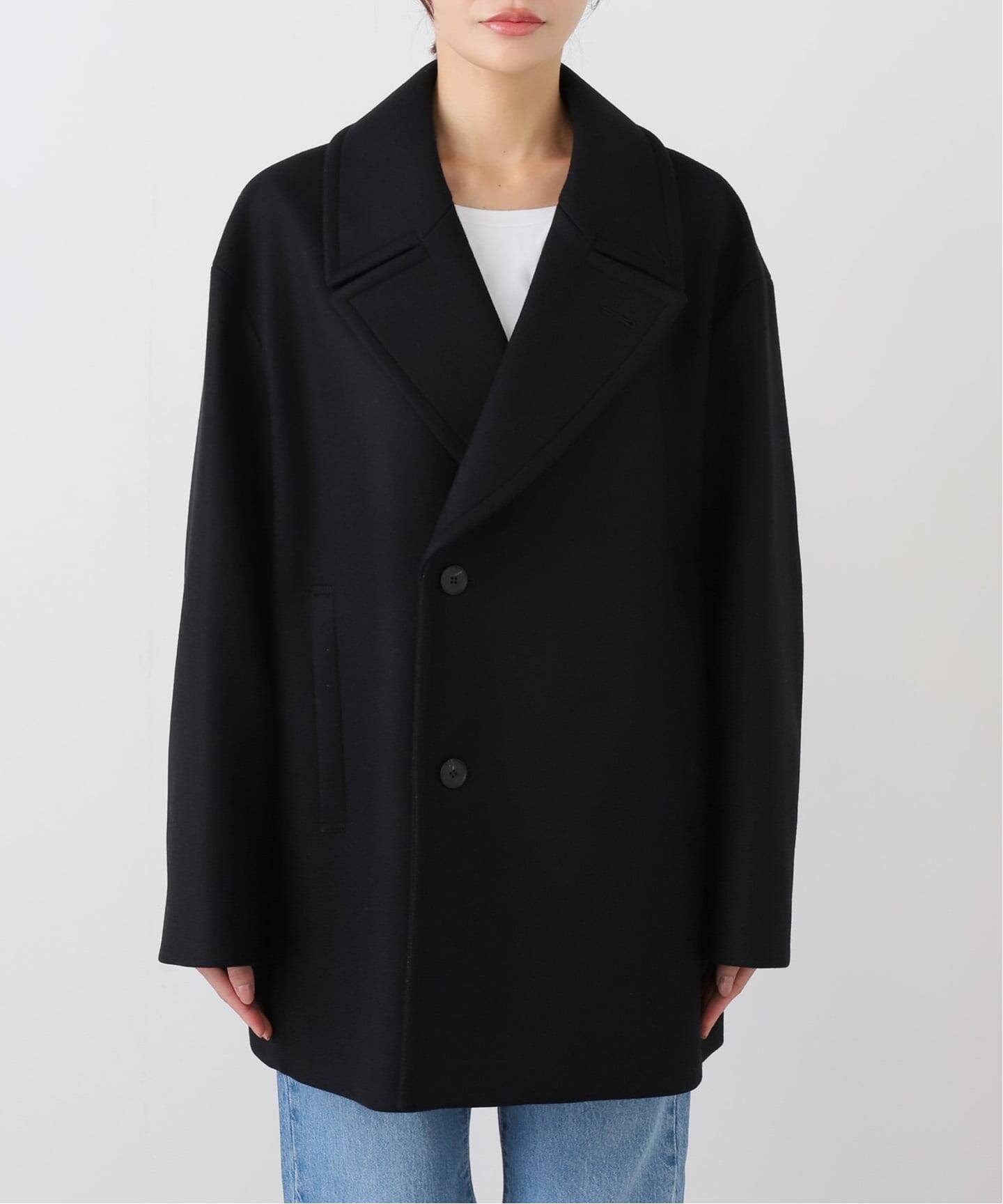 ATON SUPER 120S DOUBLE MELTON ノーカラーコート SUPER 120S DOUBLE MELTON | ノーカラーコート / ATON