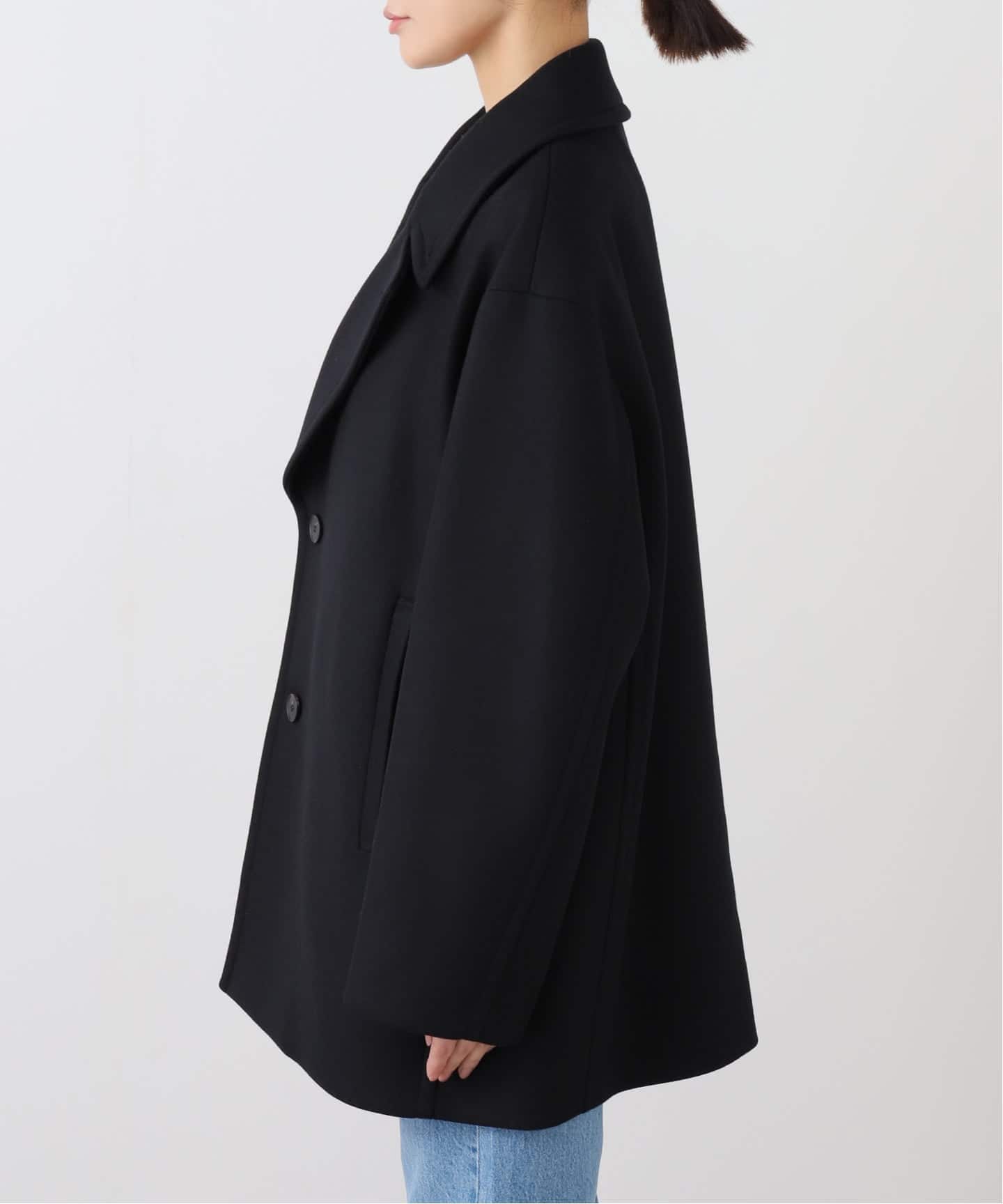 ATON SUPER 120S DOUBLE MELTON ノーカラーコート SUPER 120S DOUBLE MELTON | ノーカラーコート / ATON