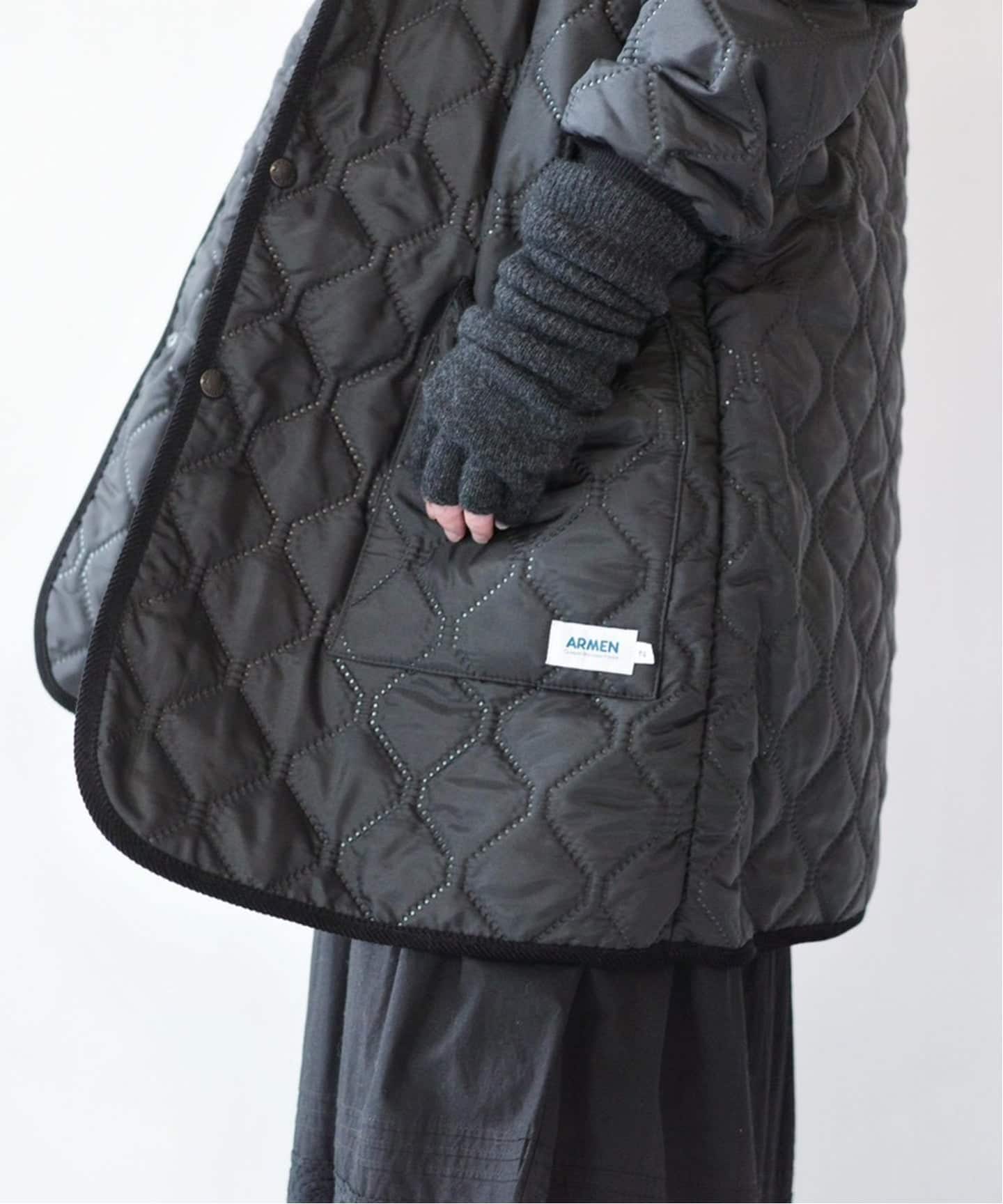 ARMEN】OVERSIZED HOODED COAT（中綿・キルティング）｜journal