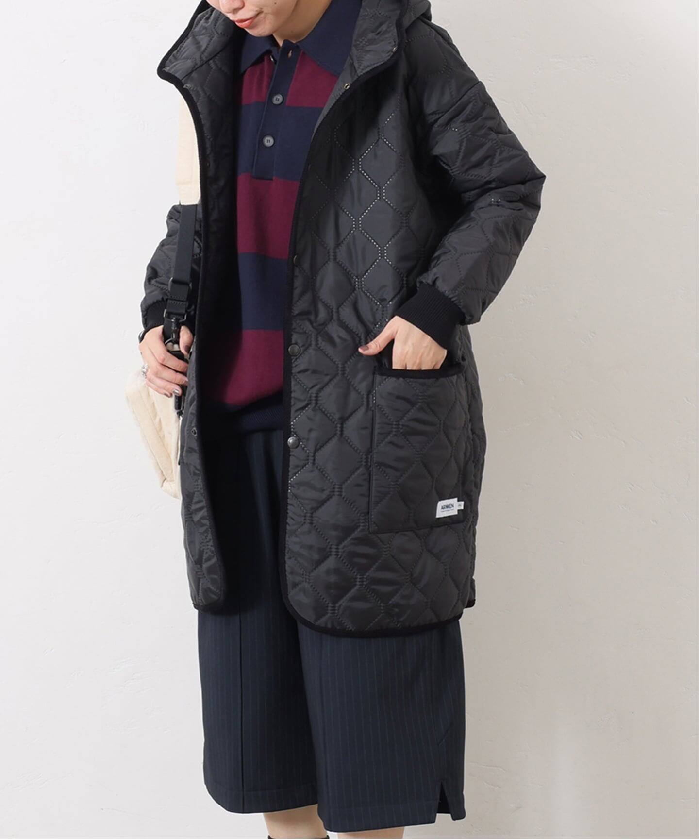 ARMEN】OVERSIZED HOODED COAT（中綿・キルティング）｜journal