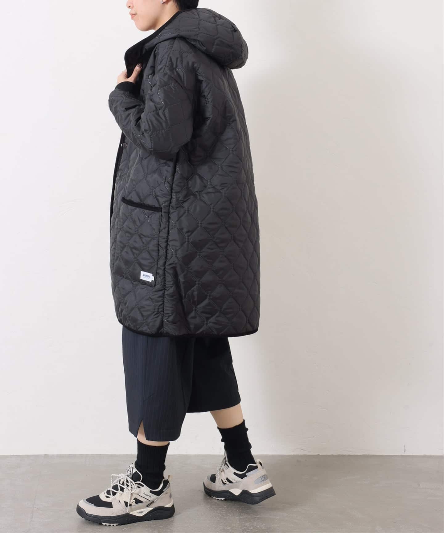 ARMEN】OVERSIZED HOODED COAT（中綿・キルティング）｜journal