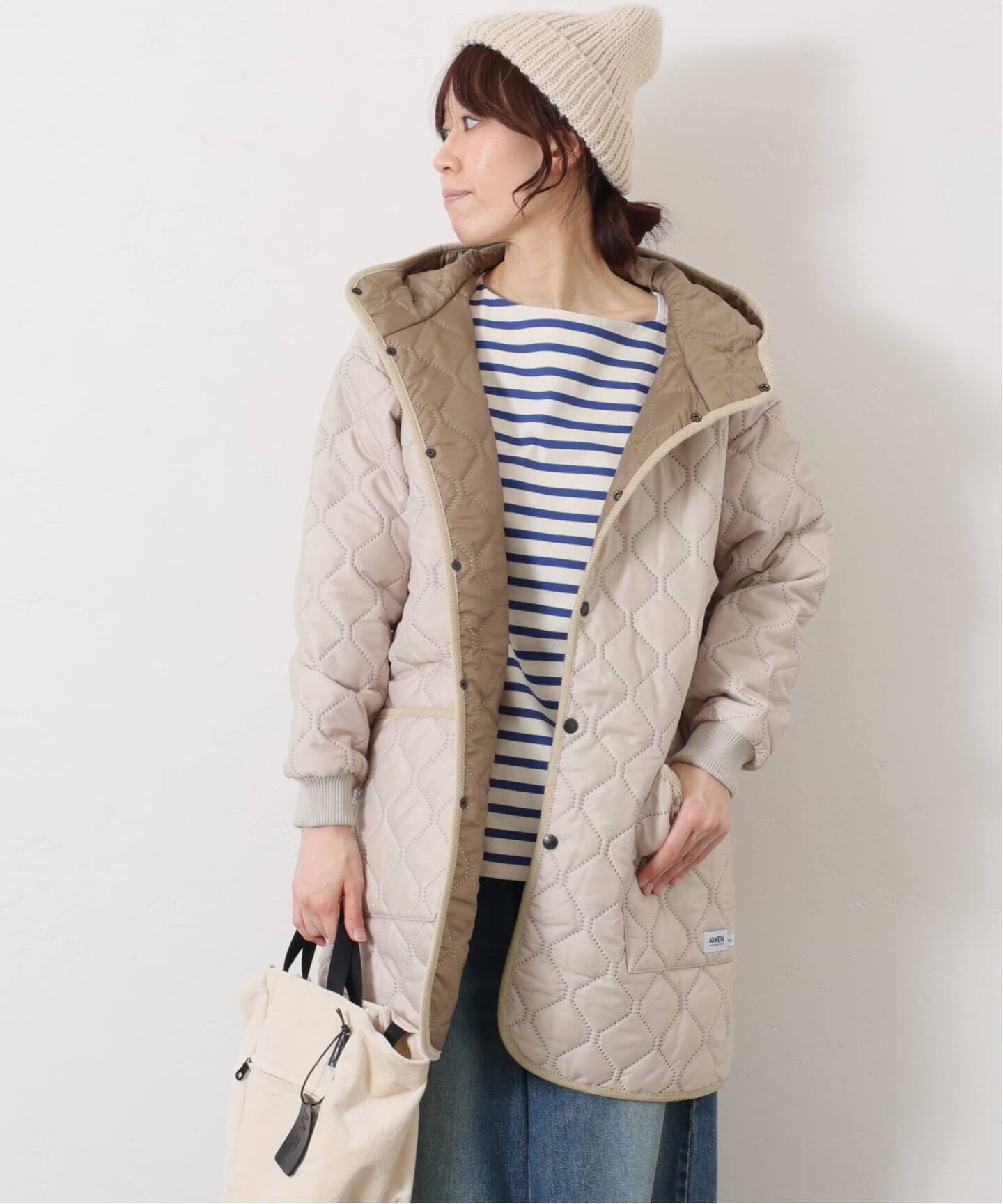 ARMEN】OVERSIZED HOODED COAT（中綿・キルティング）｜journal