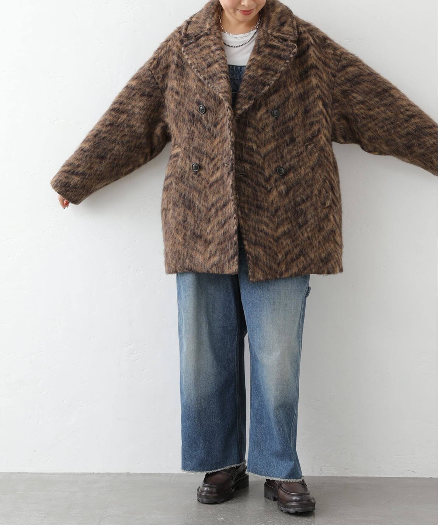 TICCA】ZEBRA SHAGGY P COAT（ピーコート）｜journal standard luxe