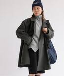 ■《WEB限定追加》尾州ウールモッサWブレストハーフコート