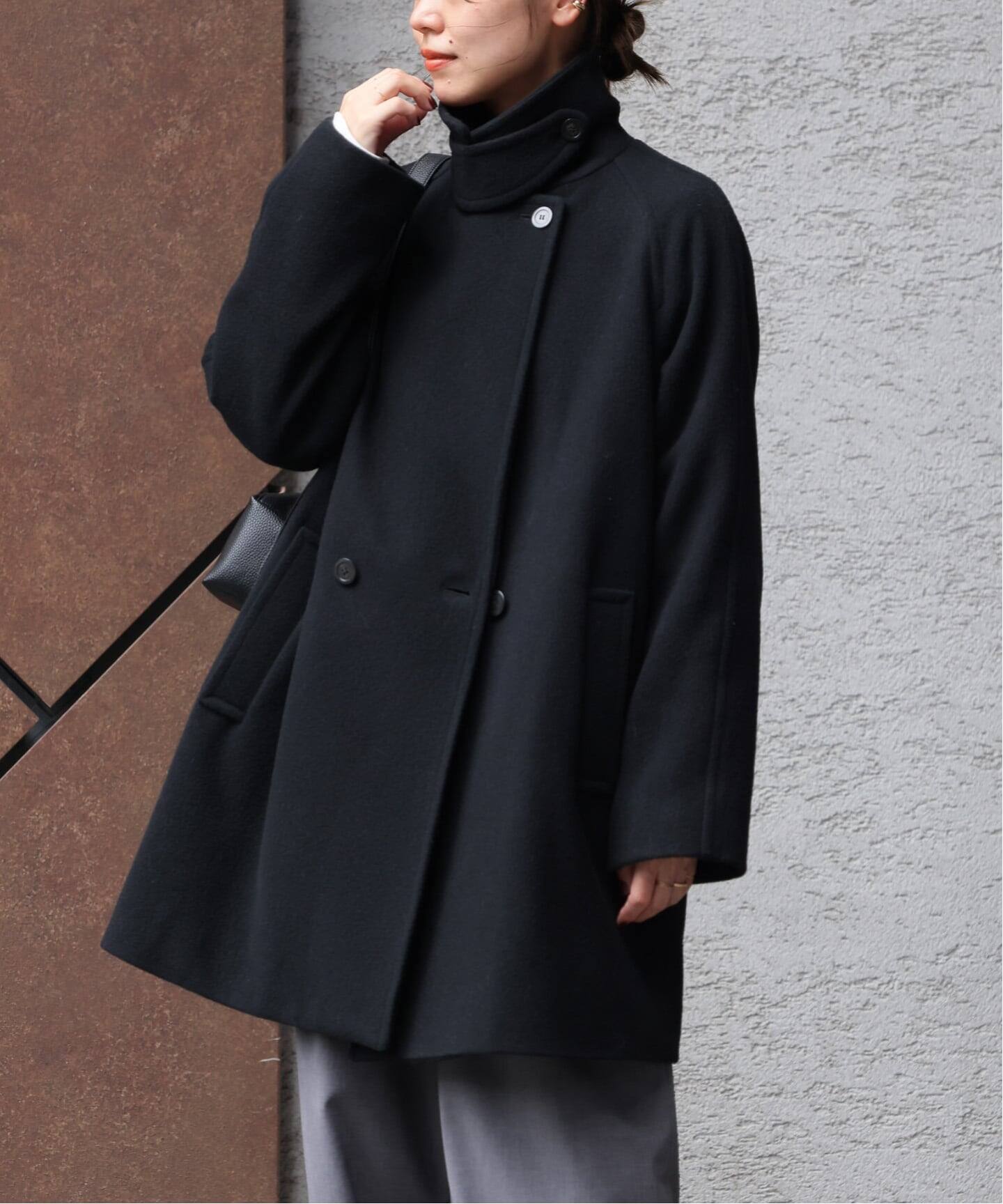 尾州ウールモッサWブレストハーフコート WEB限定追加予約2》尾州ウールモッサWブレストハーフコート