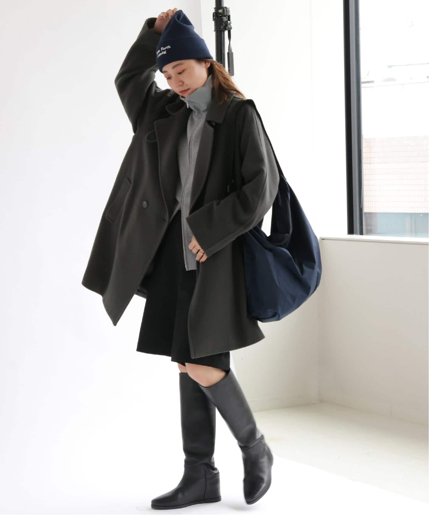 WEB限定追加2》尾州ウールモッサWブレストハーフコート（その他