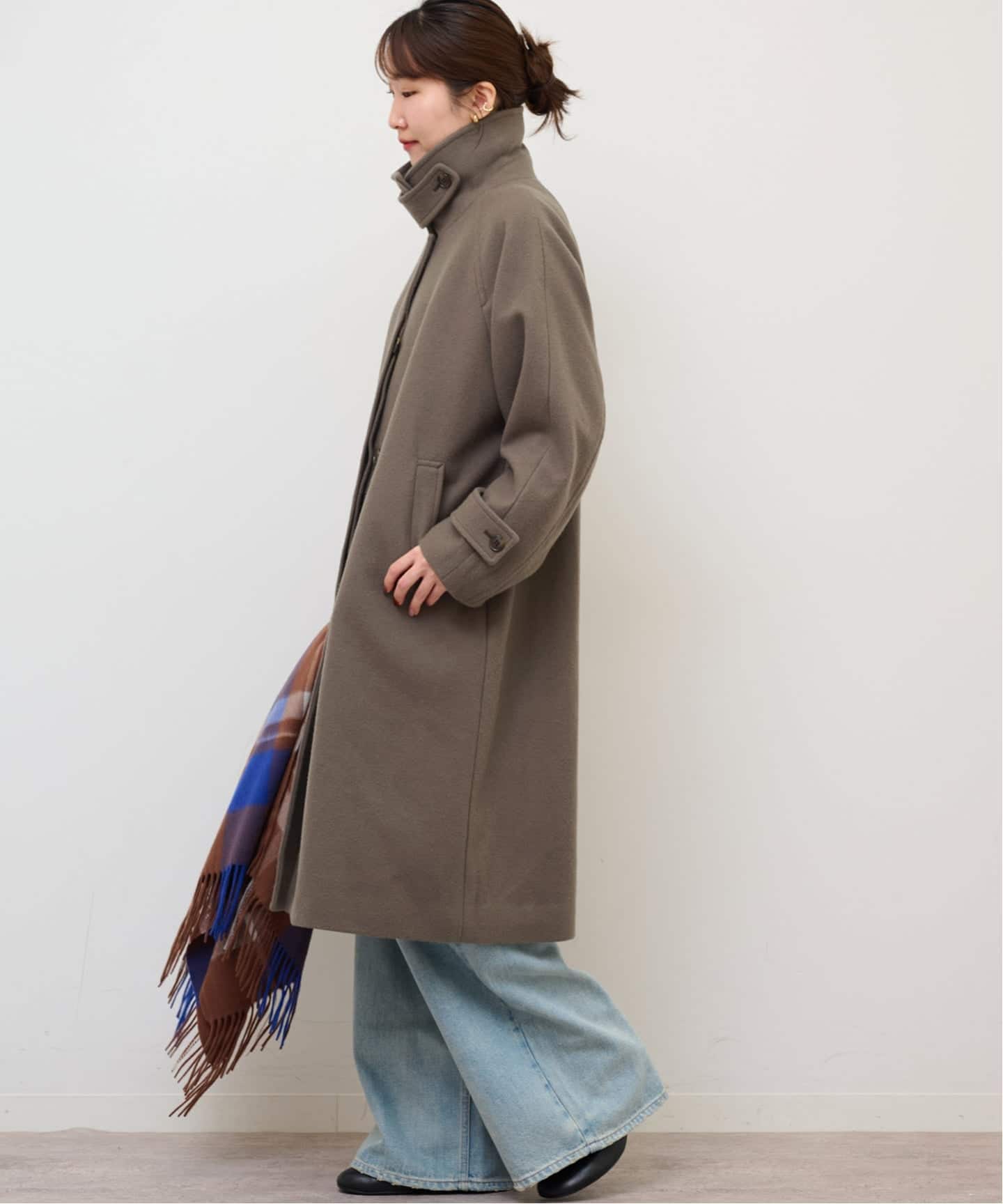 尾州ウールスーパー100ステンカラーコート（ステンカラーコート