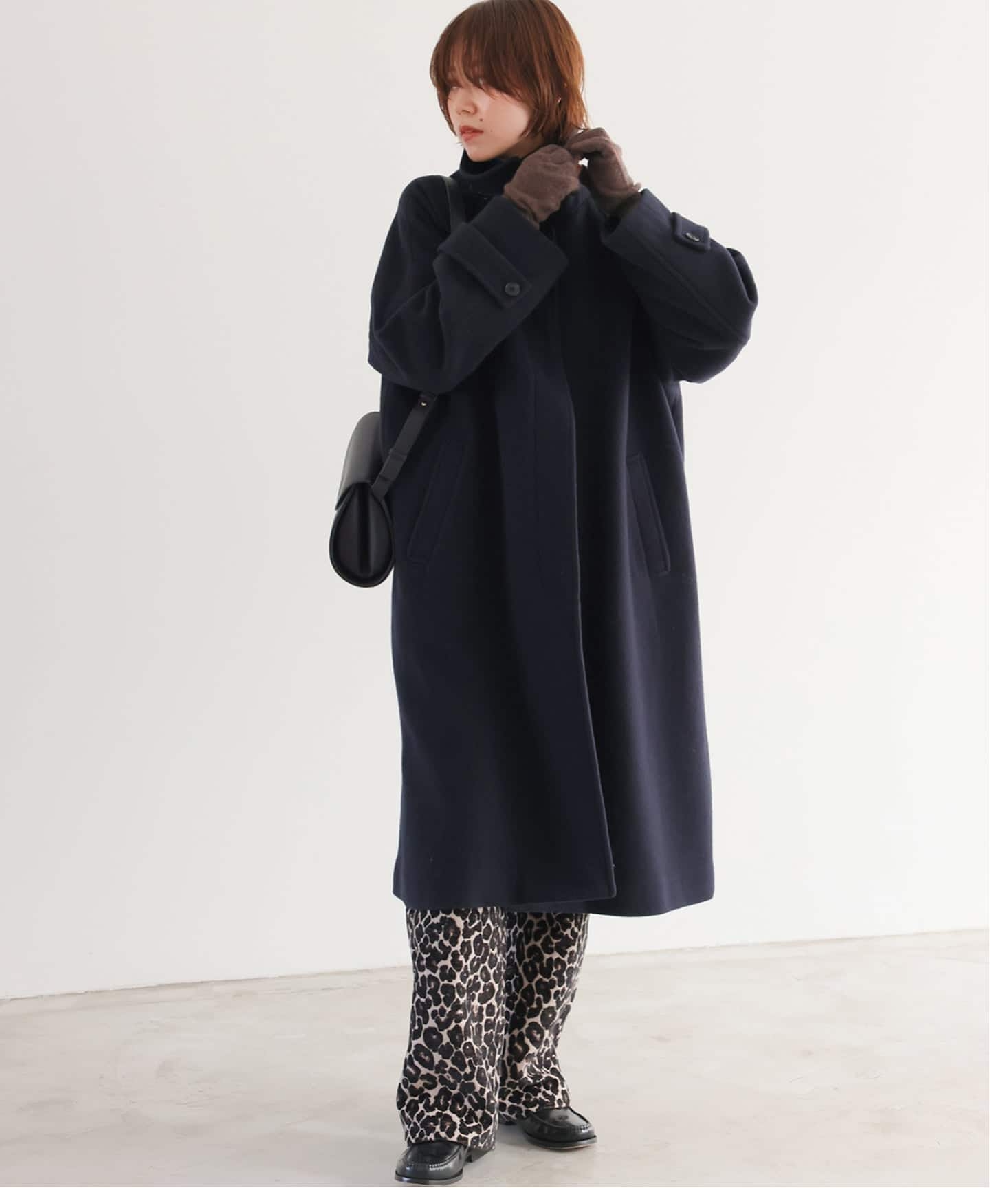 尾州ウールスーパー100ステンカラーコート（ステンカラーコート