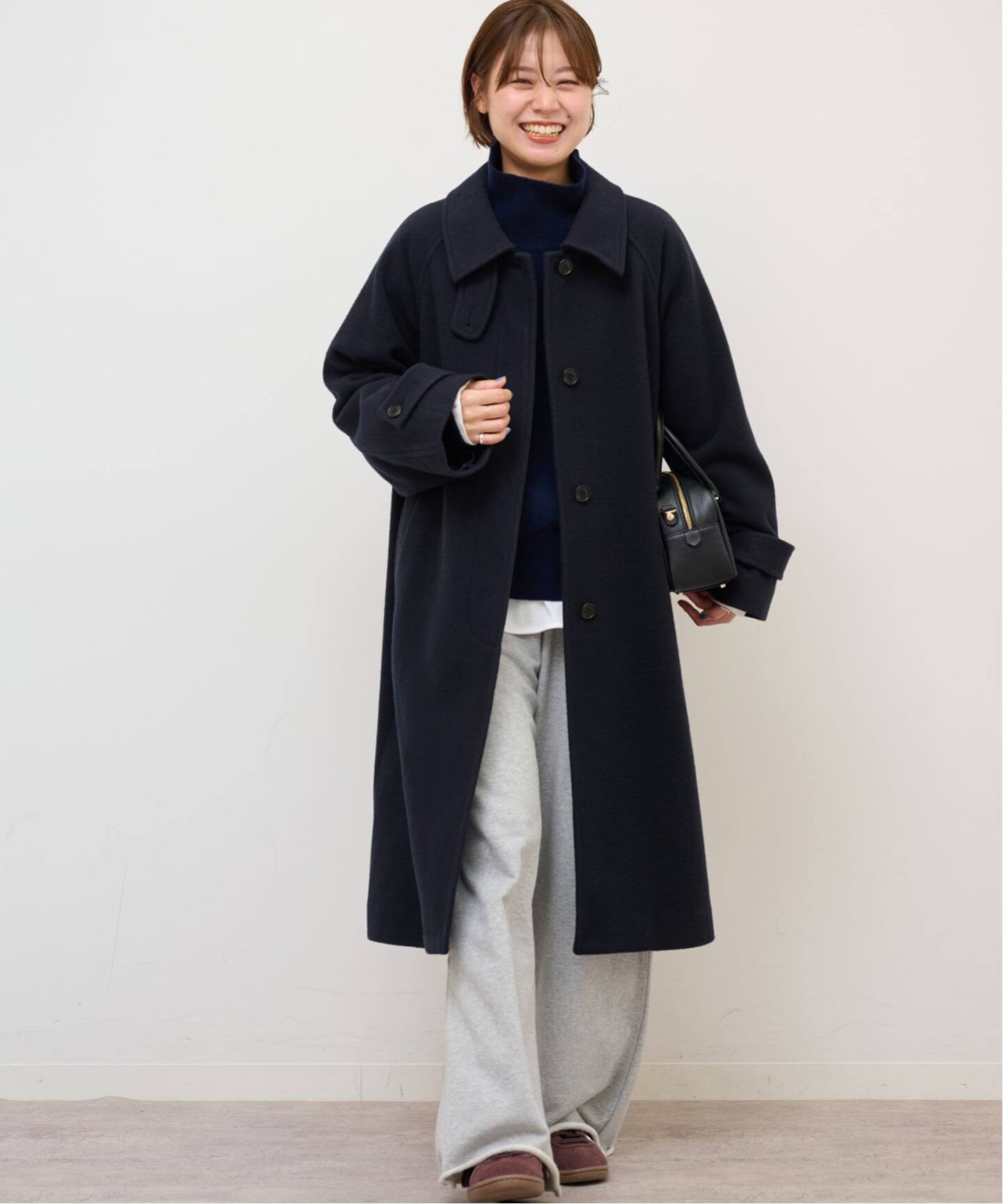 尾州ウールスーパー100ステンカラーコート（ステンカラーコート