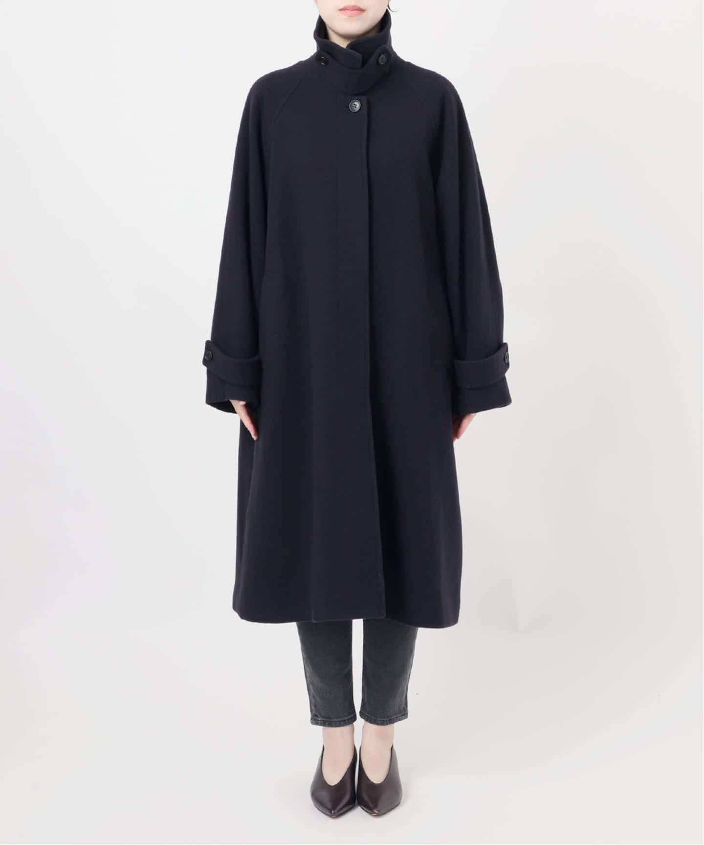 尾州ウールスーパー100ステンカラーコート（ステンカラーコート