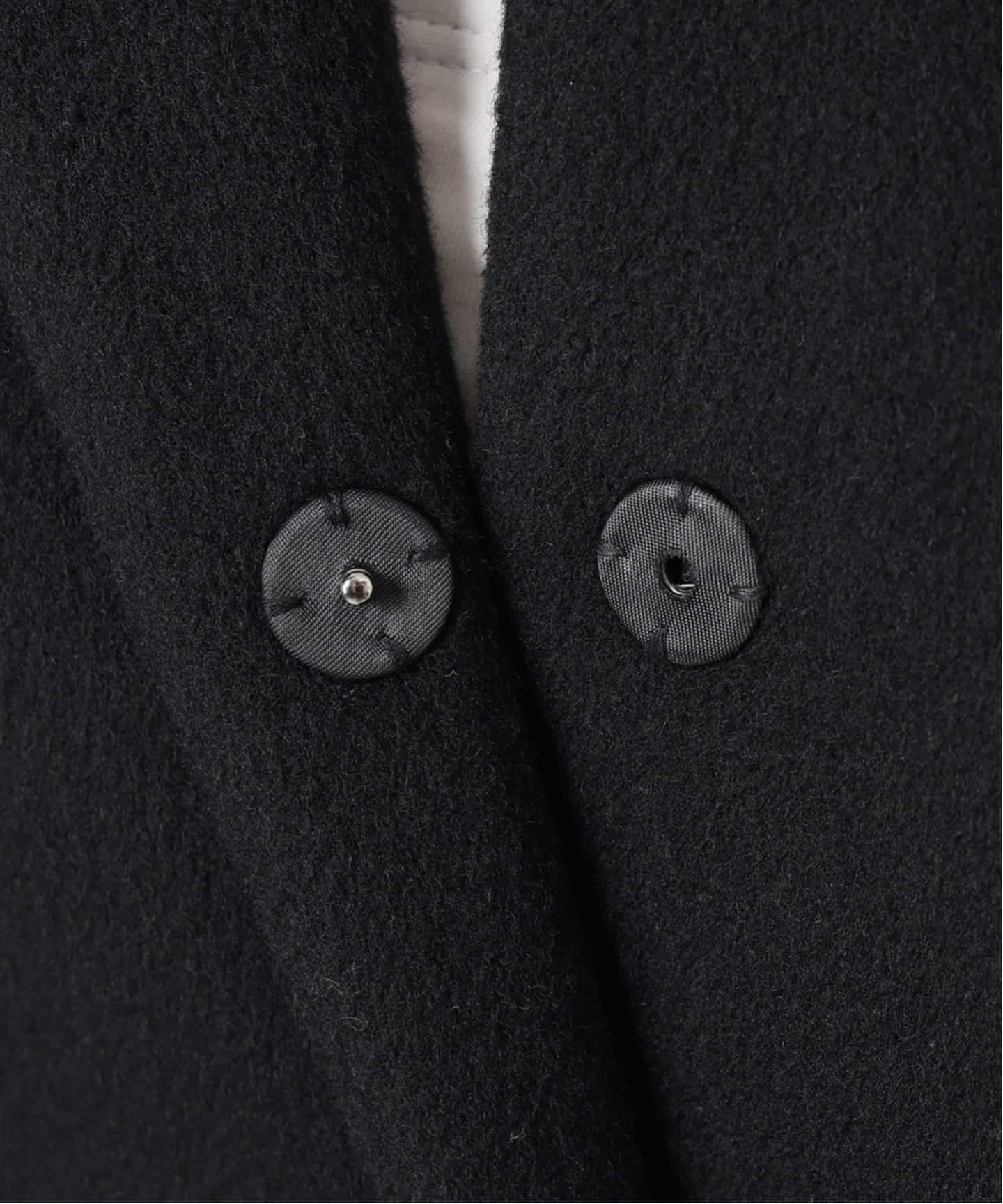 RELUME☆スーパーファインビーバークルーネックコート☆ブラック☆34 JOURNAL STANDARD relume（ジャーナルスタンダード レリューム
