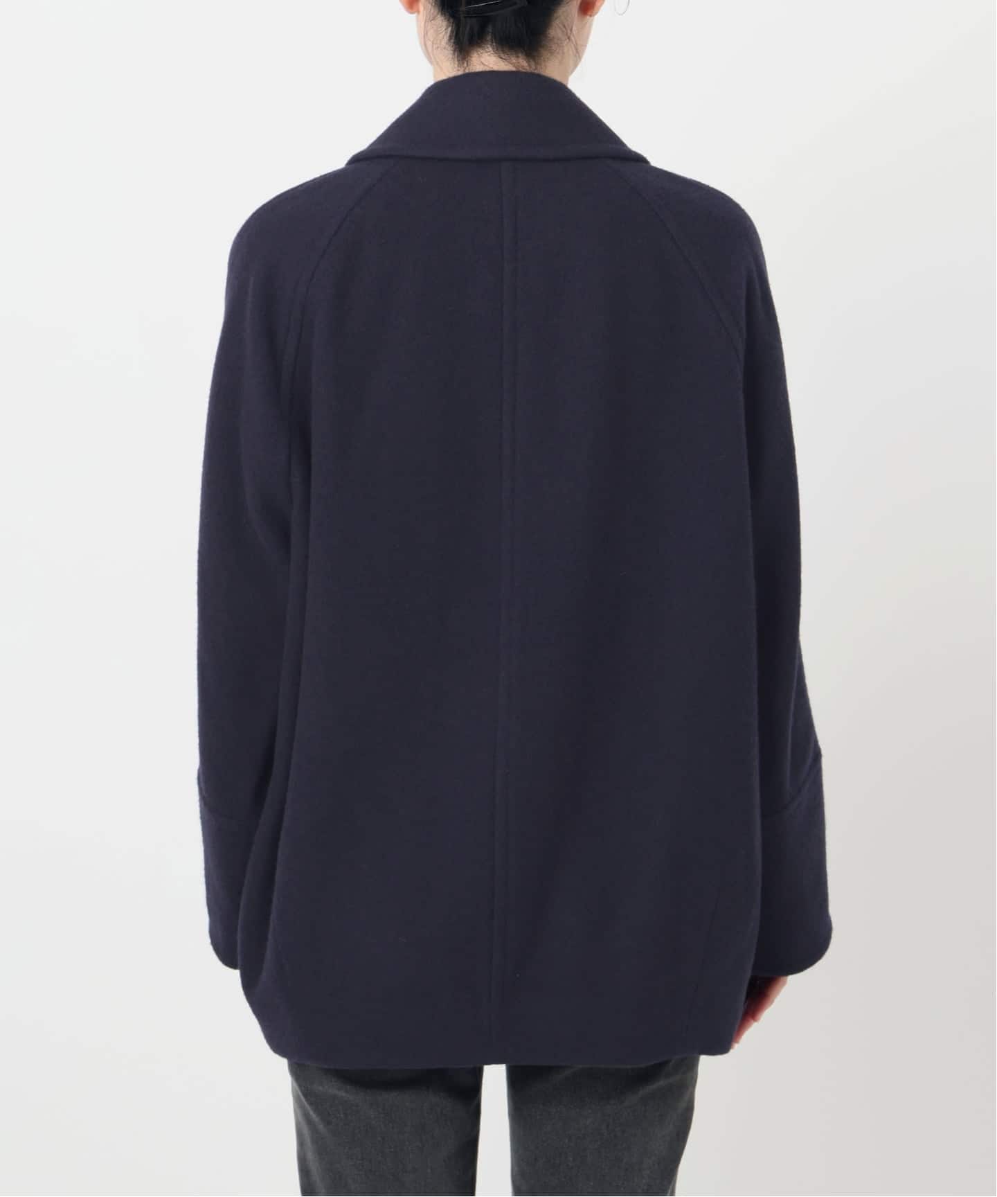 尾州ウールスーパー100モッサPコート　ネイビー38 追加2》尾州ウールスーパー100モッサPコート（ピーコート）｜JOURNAL