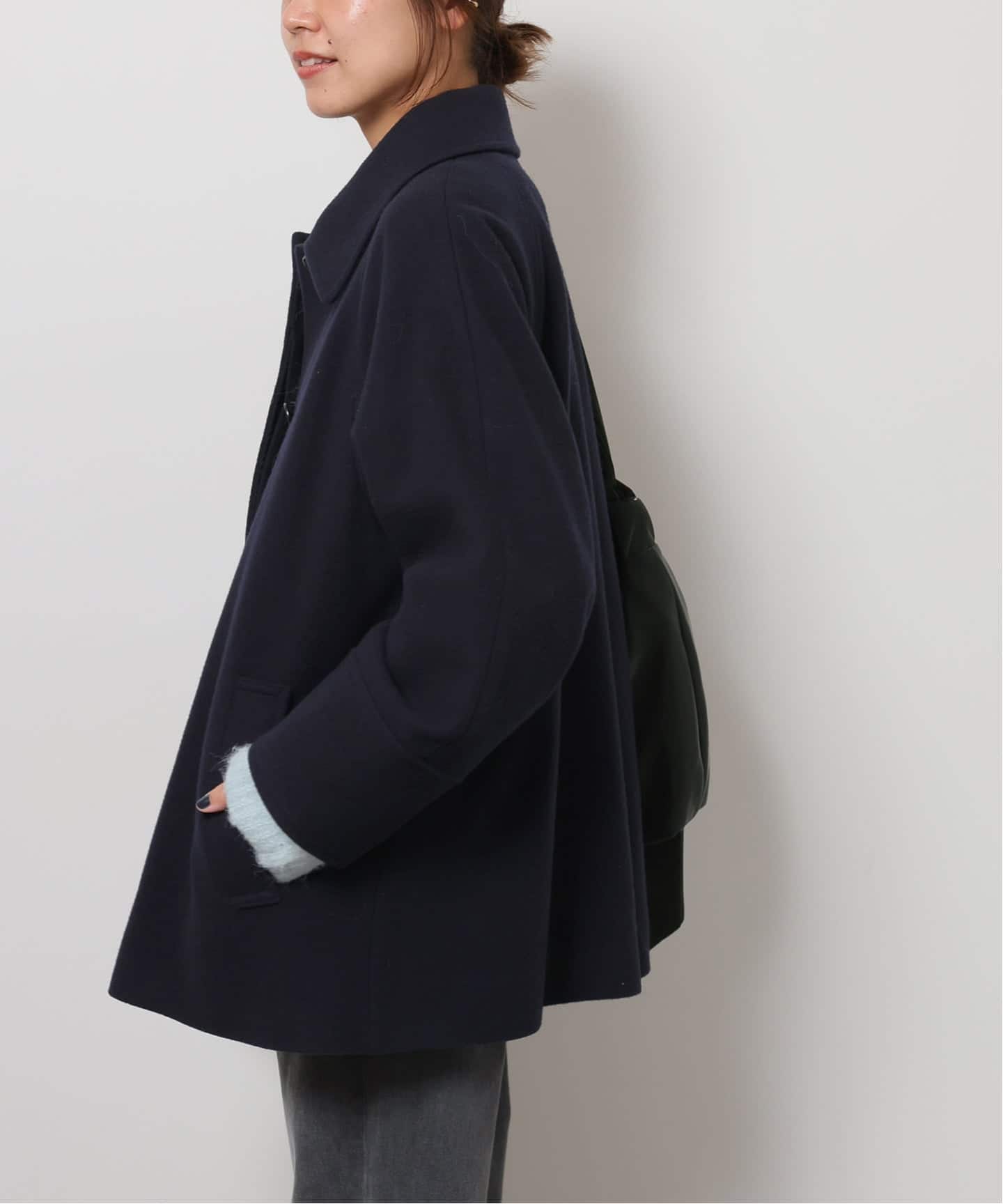 追加》尾州ウールスーパー100Aラインコート（ステンカラーコート