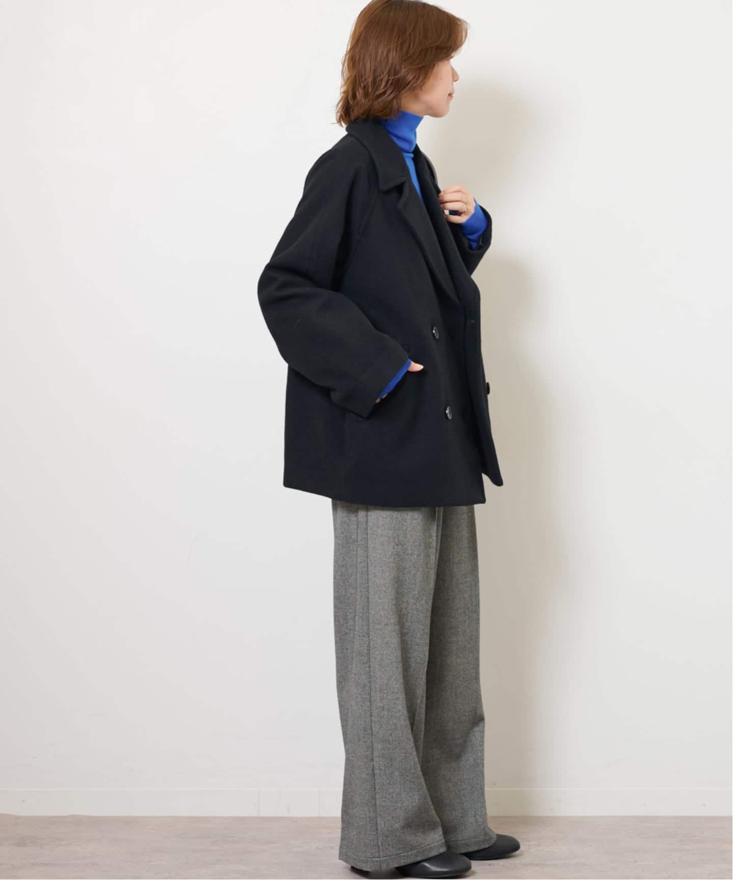 WEB限定》［25AW新作］尾州ウールショートPコート（ピーコート