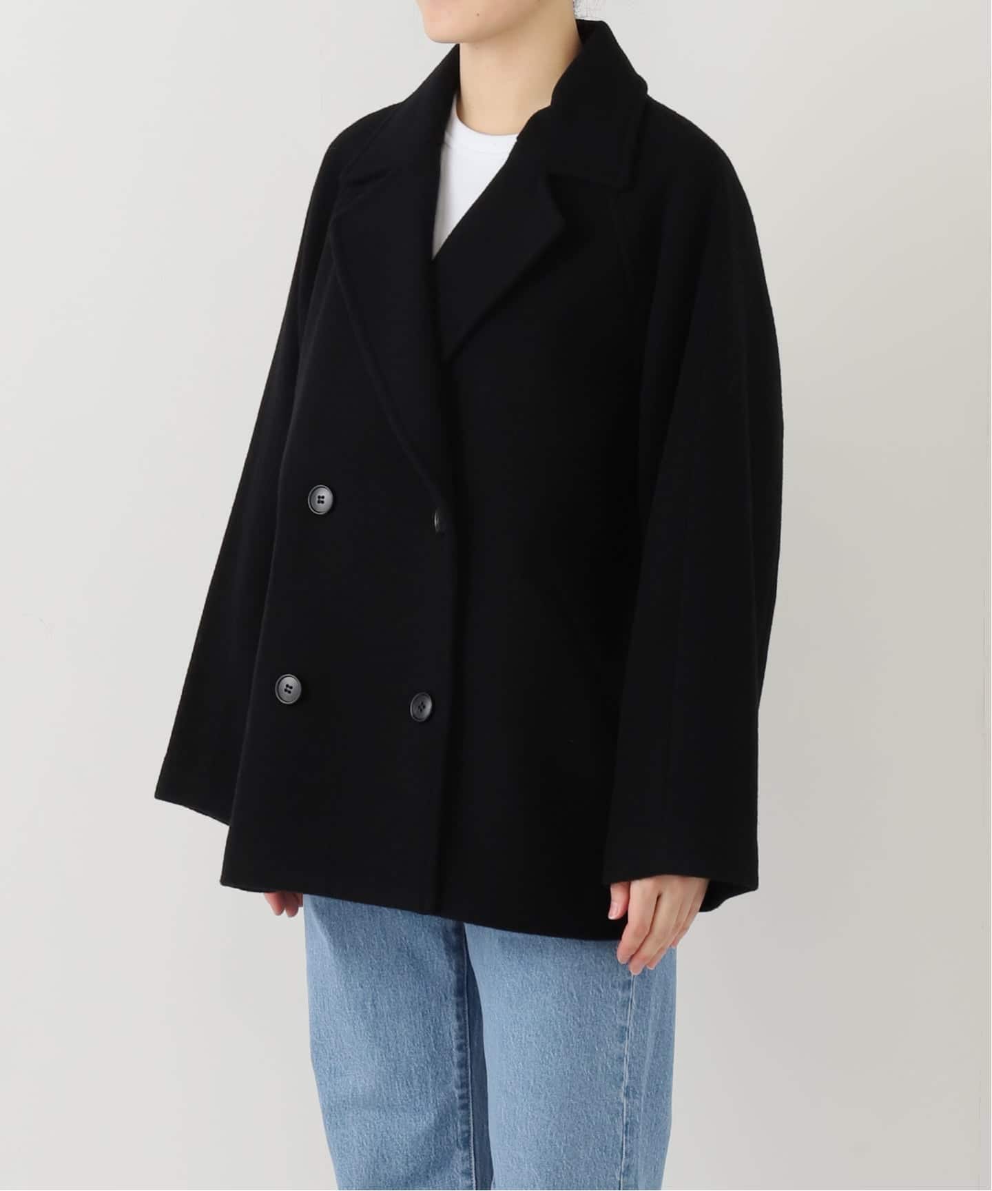 完売品 ジャーナルスタンダード 尾州ウール ショート Pコート ブラック 36 WEB限定》尾州ウールショートPコート（ピーコート）｜JOURNAL STANDARD